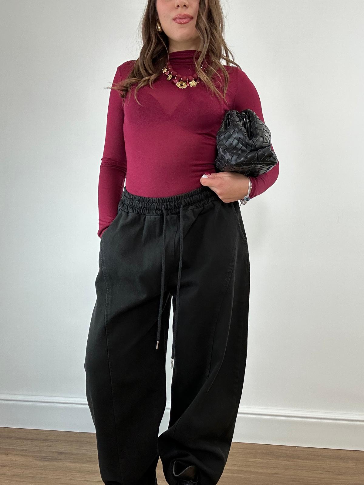 Pantalone in Denim Mar66678 - Nero