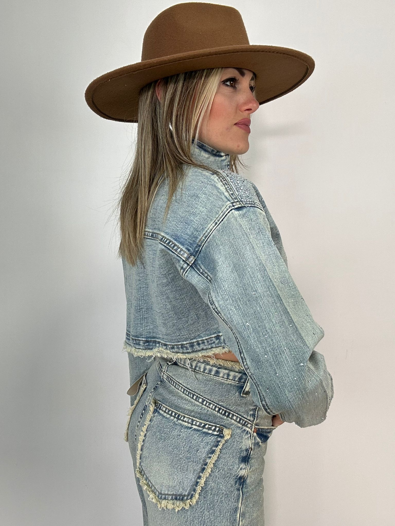 Giacca Crop H3583 - Sabbiato