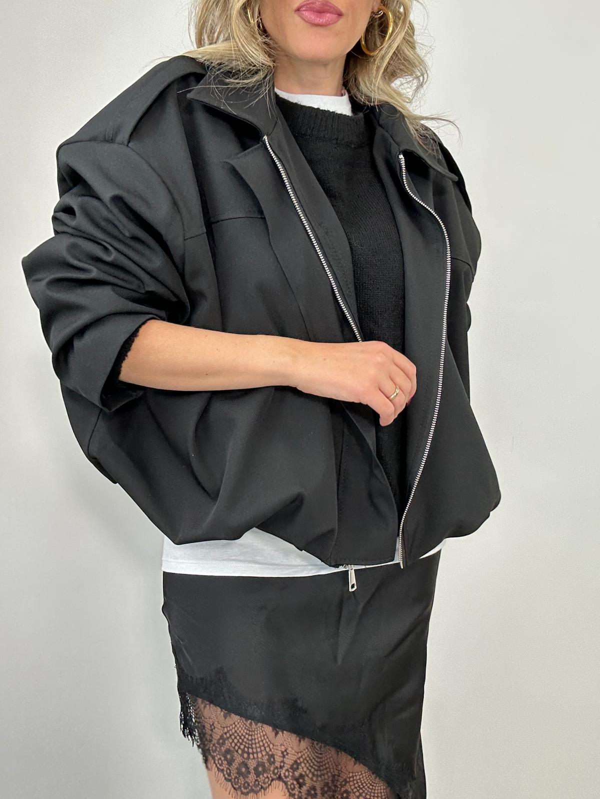 Giubbino Crop M13373 - Nero