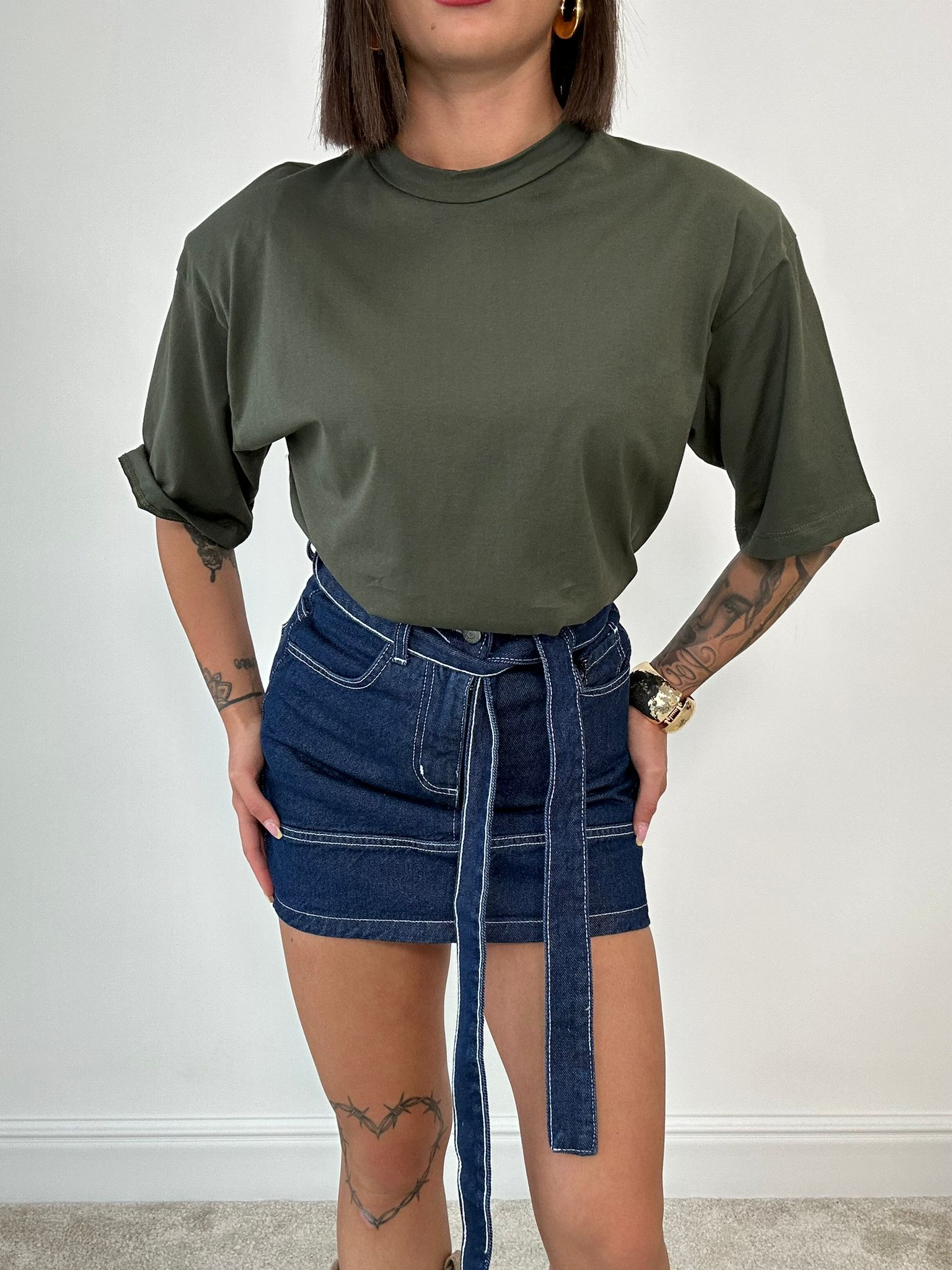 T-shirt in Cotone - Verde