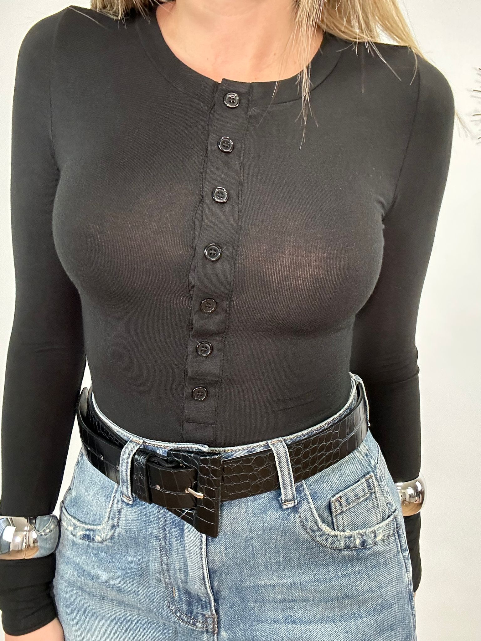 Ceinture texturée - Noir