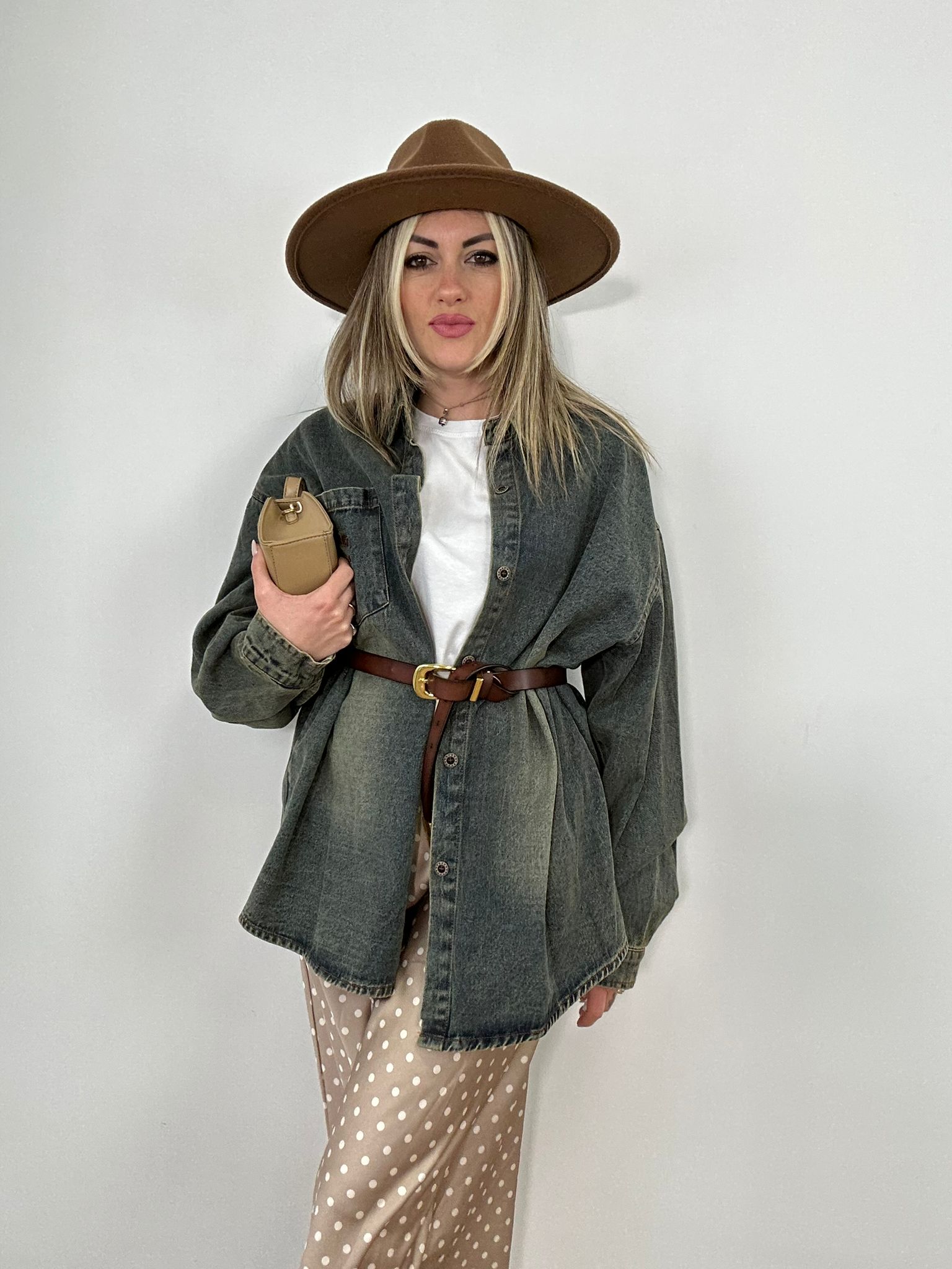 MC926 Maxi-Jeanshemd – Vintage Sandgestrahlt