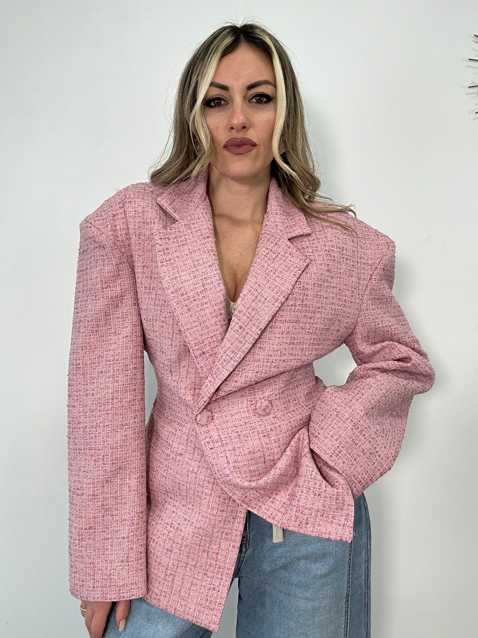 Giacca Tweed 26056 - Rosa