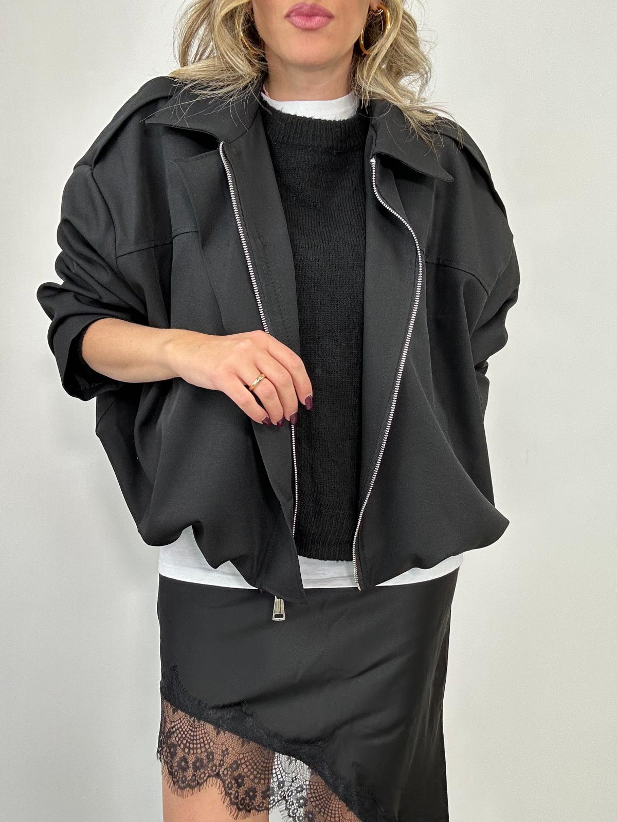 Giubbino Crop M13373 - Nero