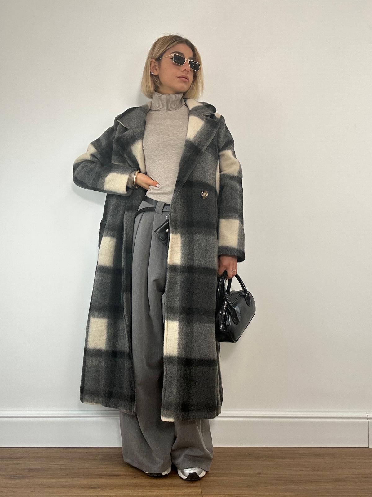 Cappotto IN683507 - Panna e Nero