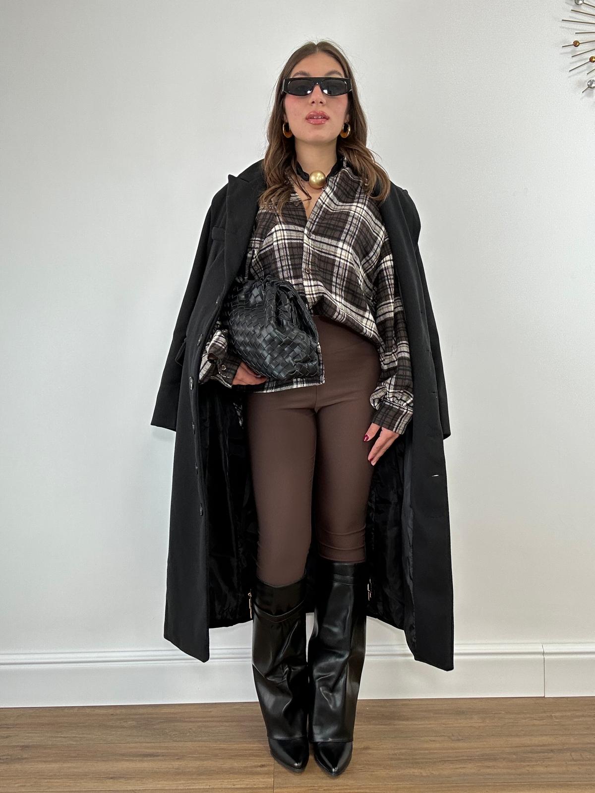 Leggins con staffa 6136 - Marrone