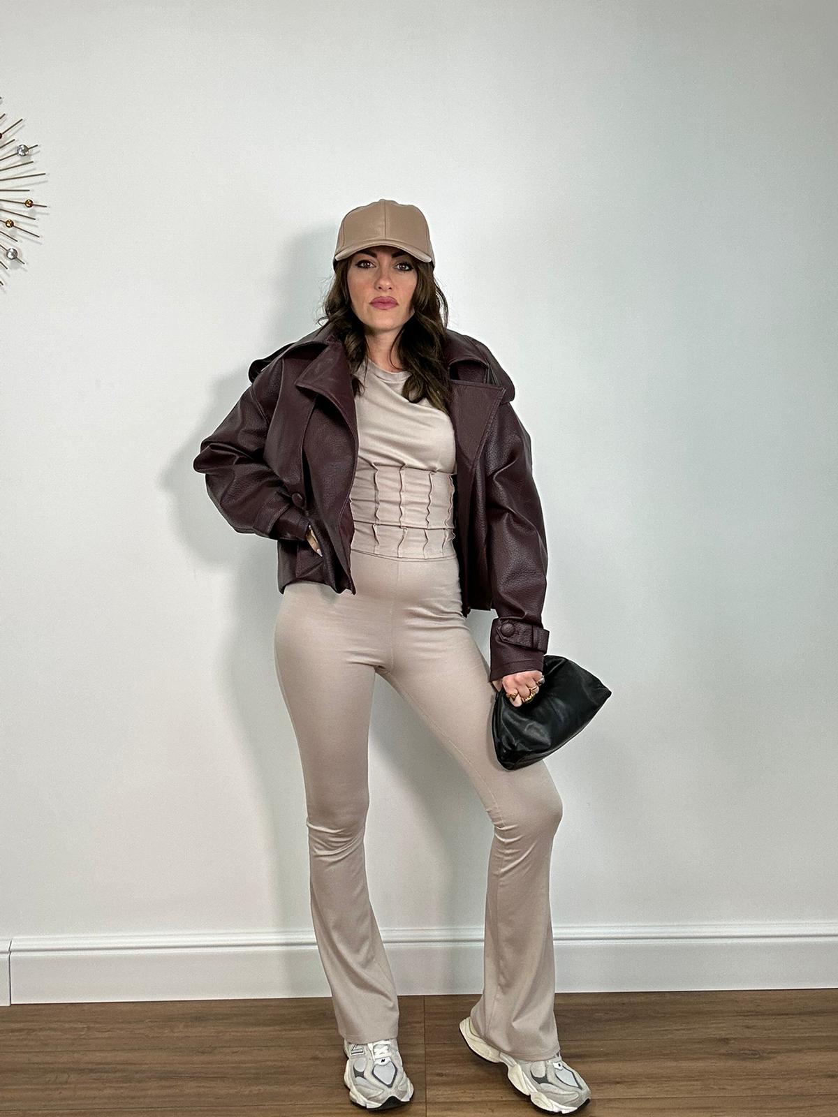 Coordinato 38707 ( Pantalone + Maglia) Beige