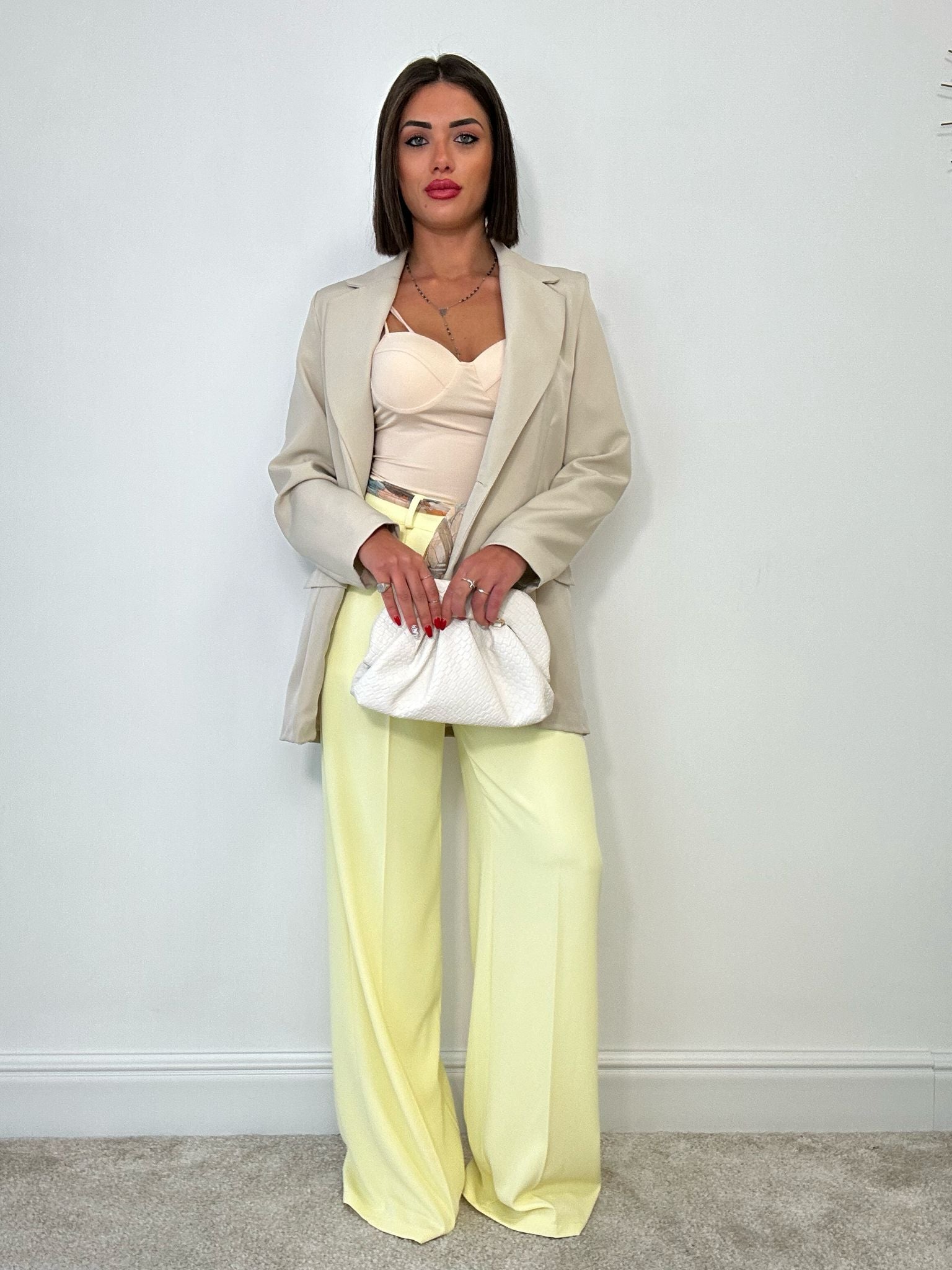 Pantalone Classico con Foulard - Giallo