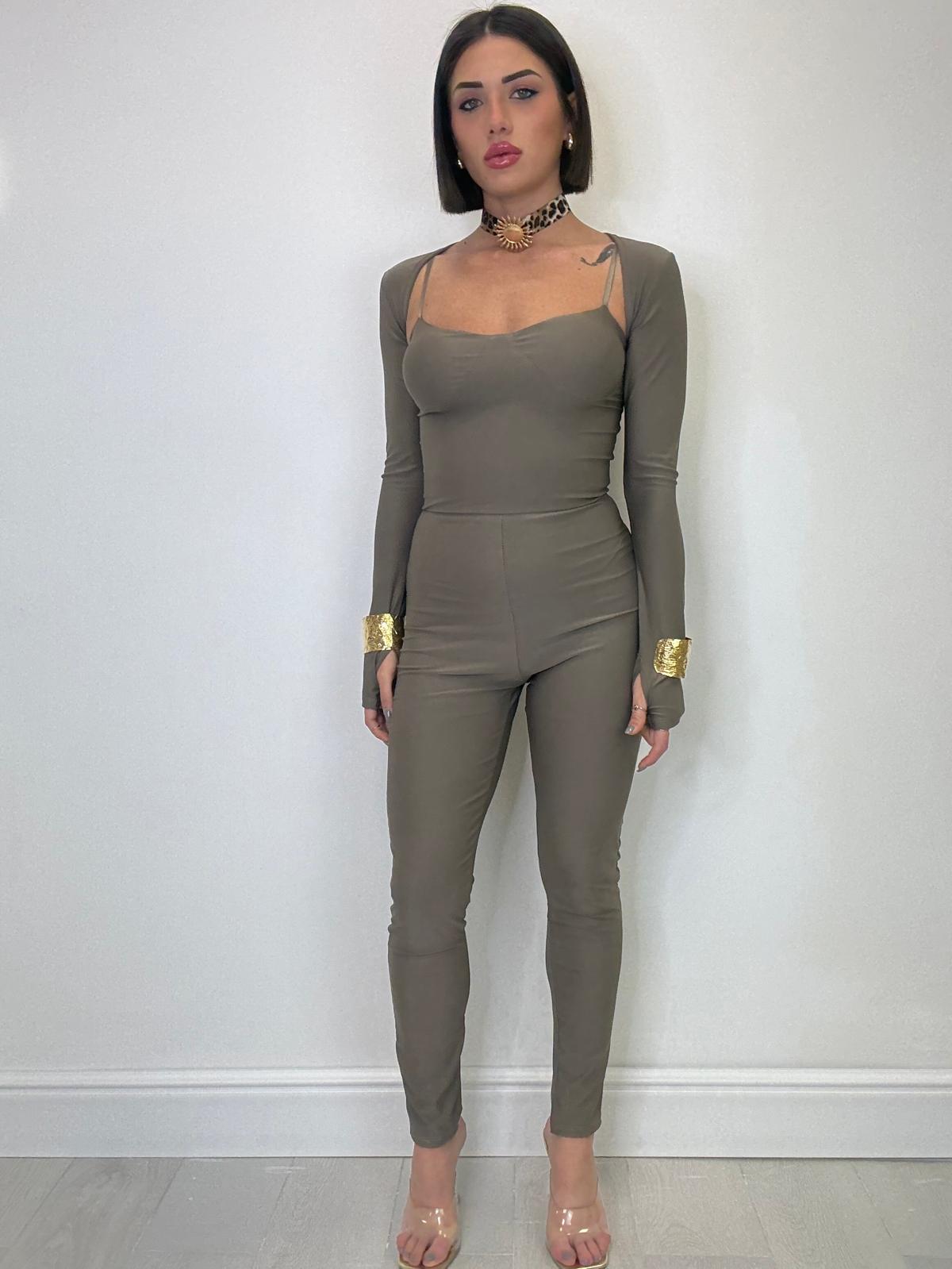 Combinaison Zaira avec haussement d'épaules - Boue