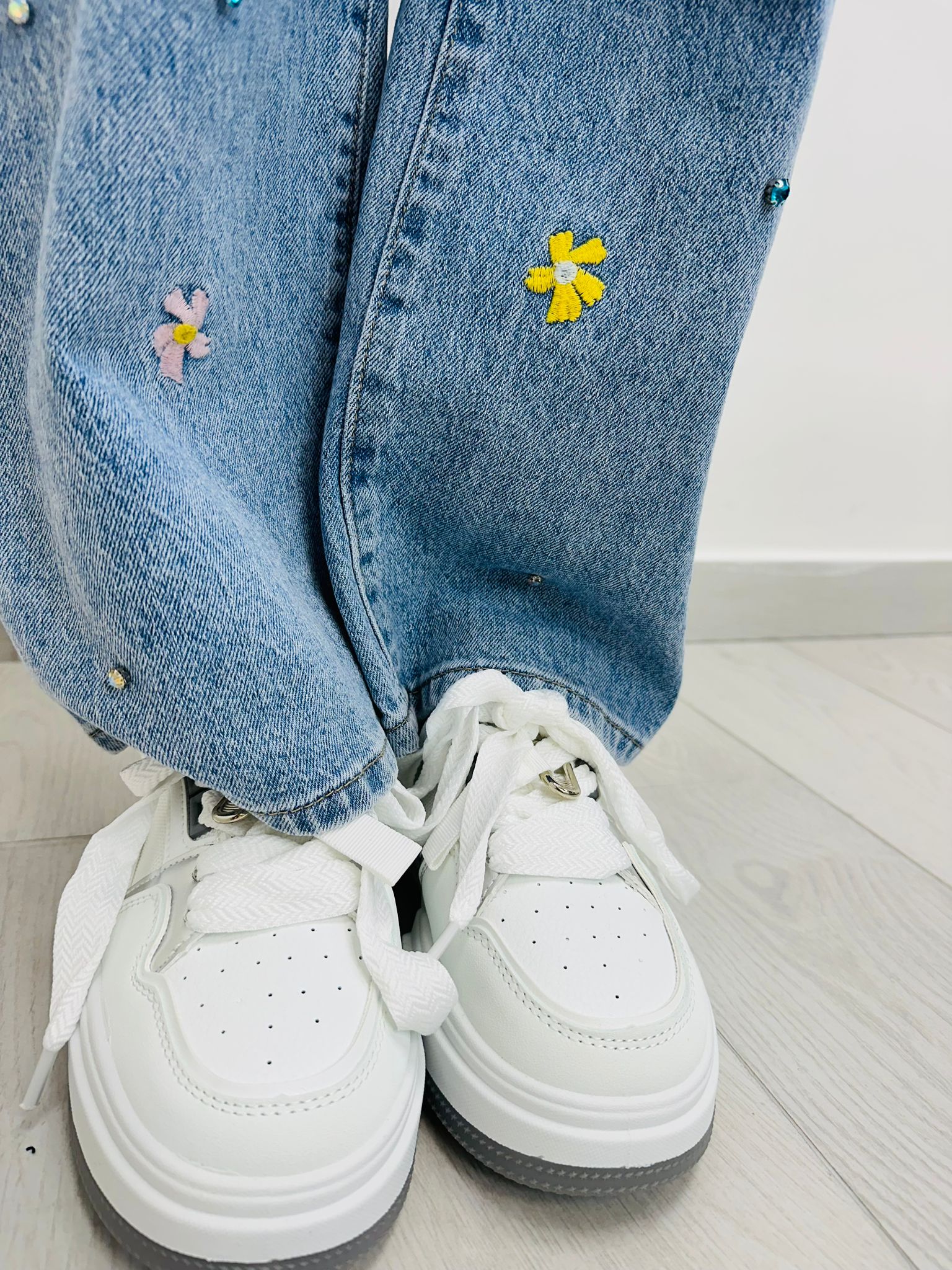 Baskets WH2136 - Blanc et Argent - DISPONIBLE 36-38