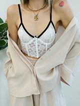 Top Bralette sotto giacca - Bianco