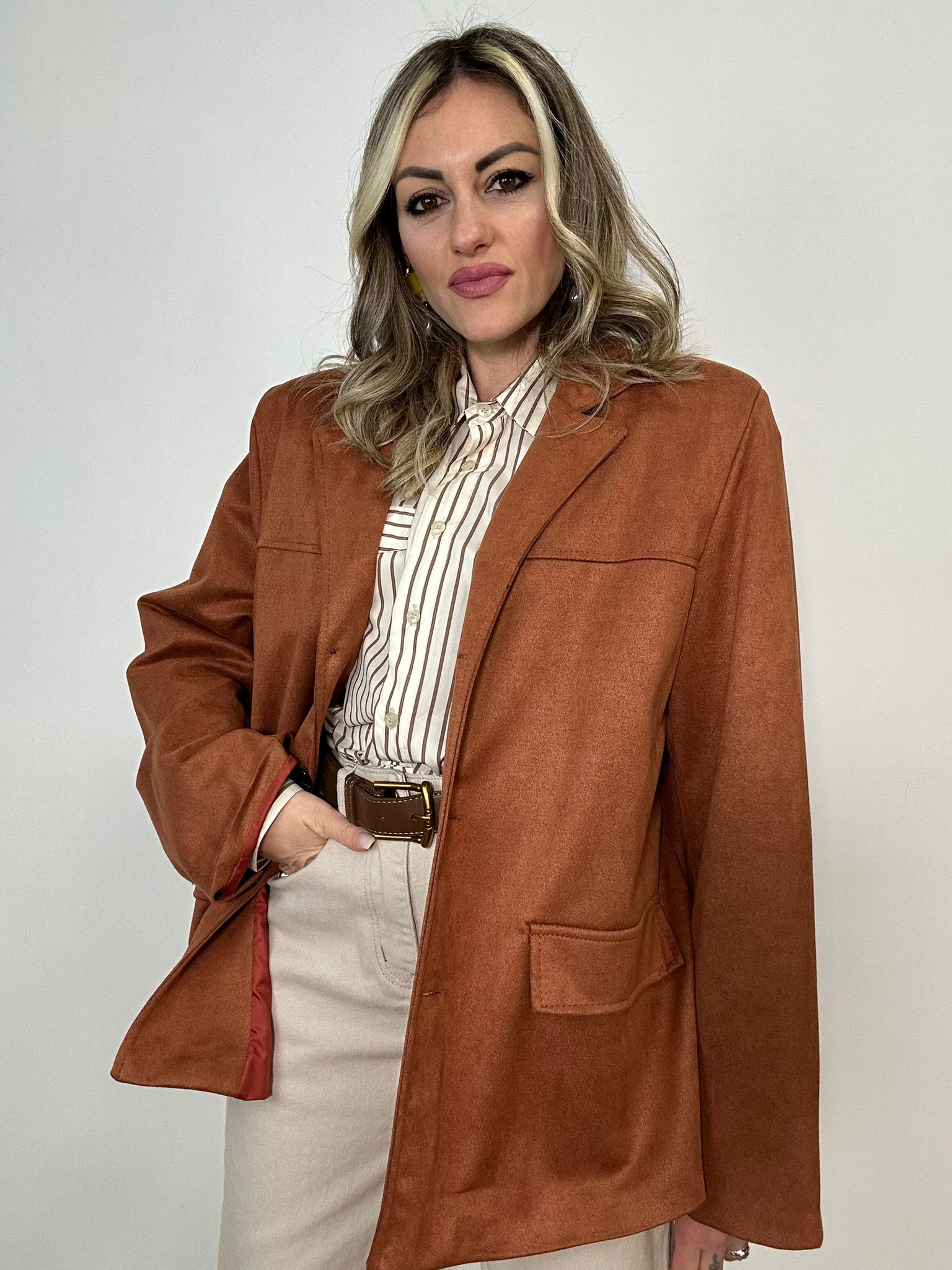 Giacca in Camoscio - Ruggine