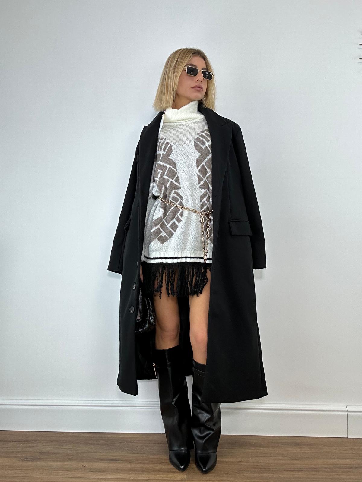 Abito con frange 25870 - Panna