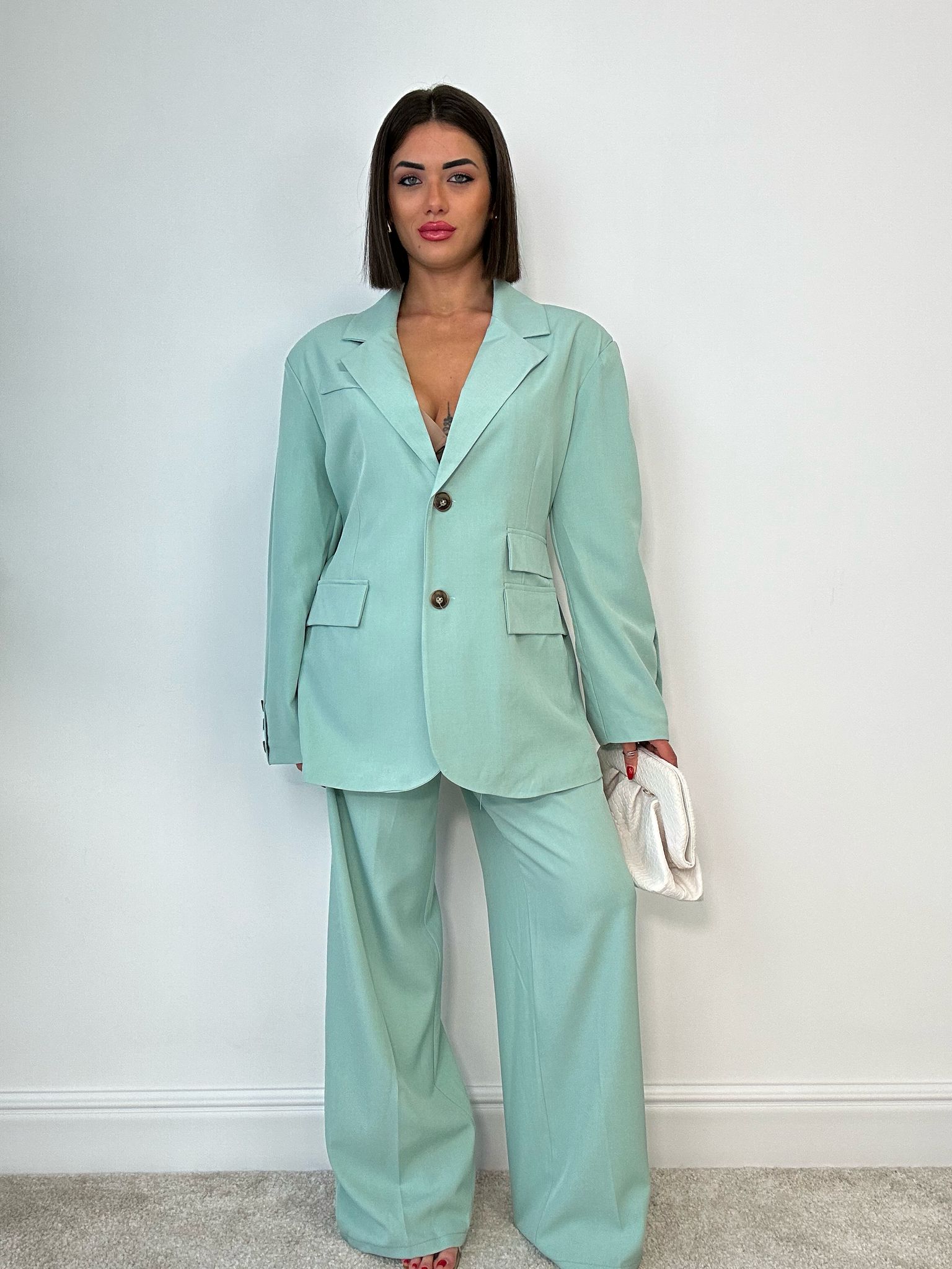 Tailleur Lio (Blazer + Pantalone) Verde Acqua
