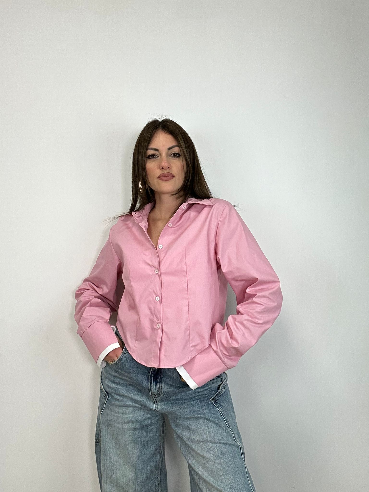 Camicia crop 2601 - Rosa