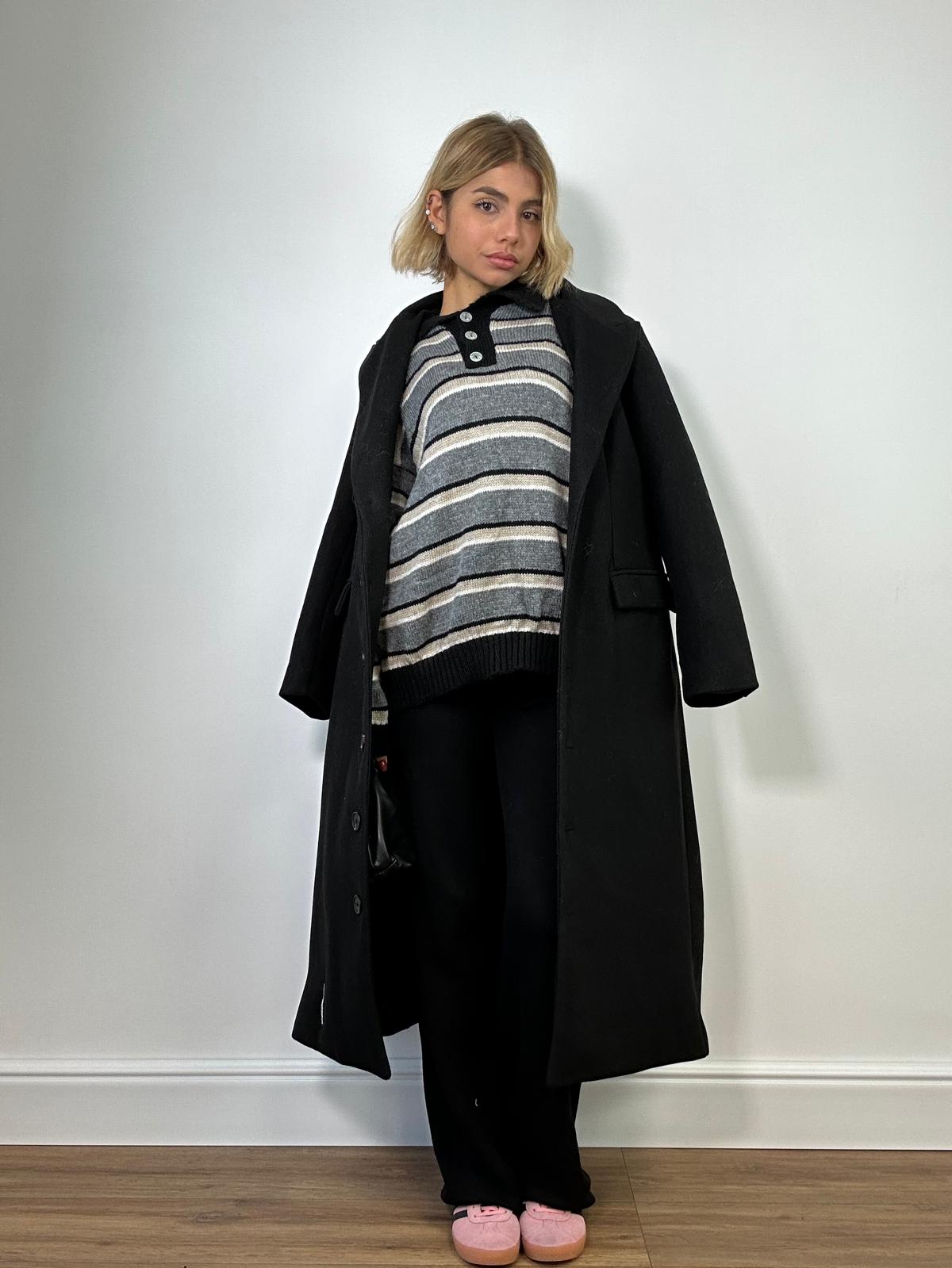 Maglione 33829 - Grigio e Nero