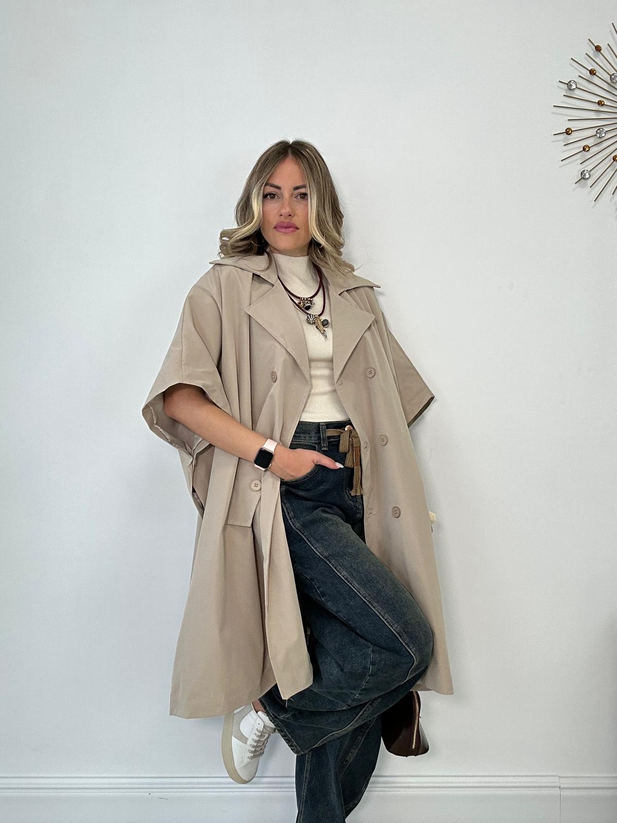 Trench Mezza Manica - Beige Chiaro
