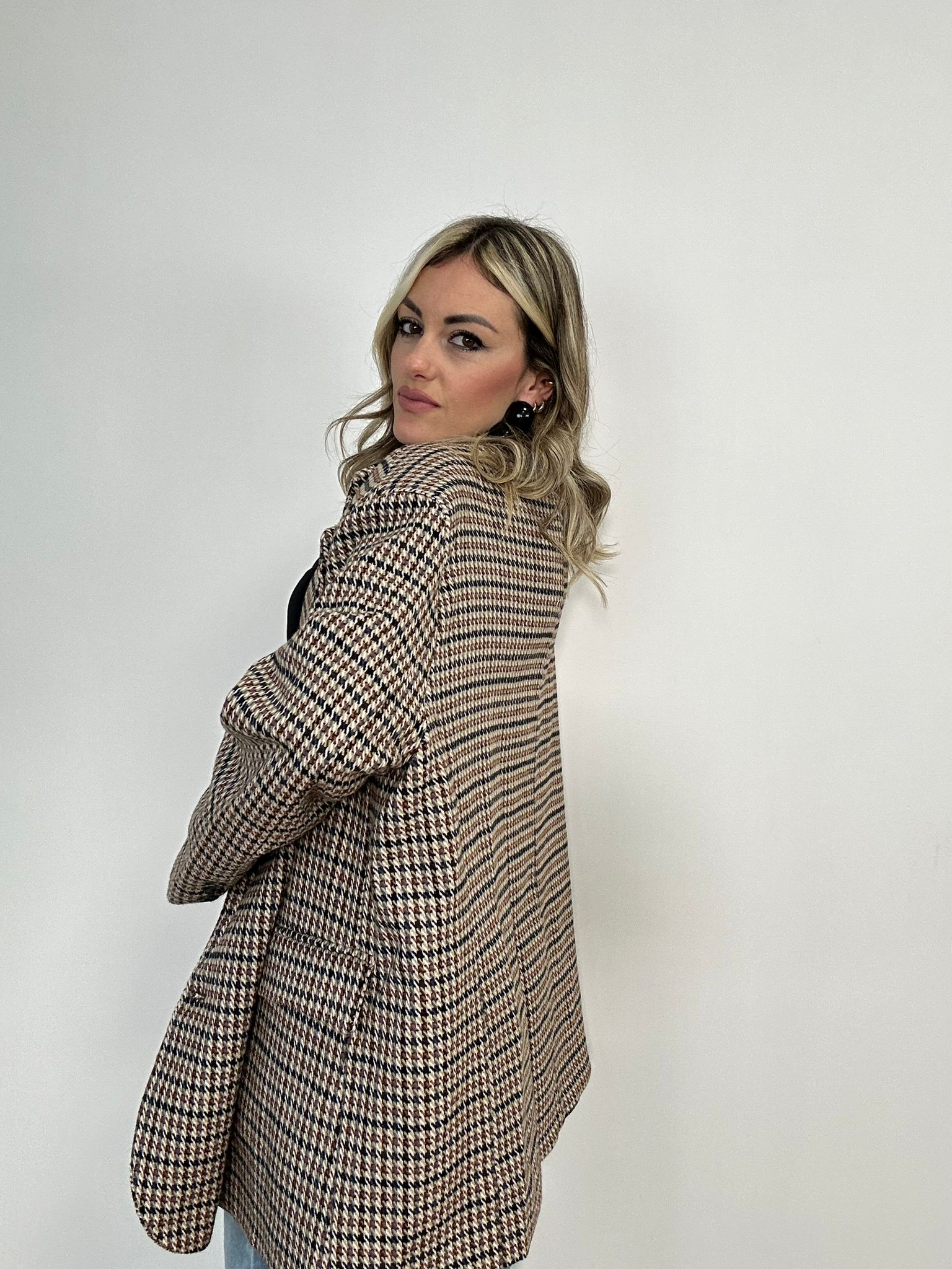 Blazer Pied de poule GC02 - Beige