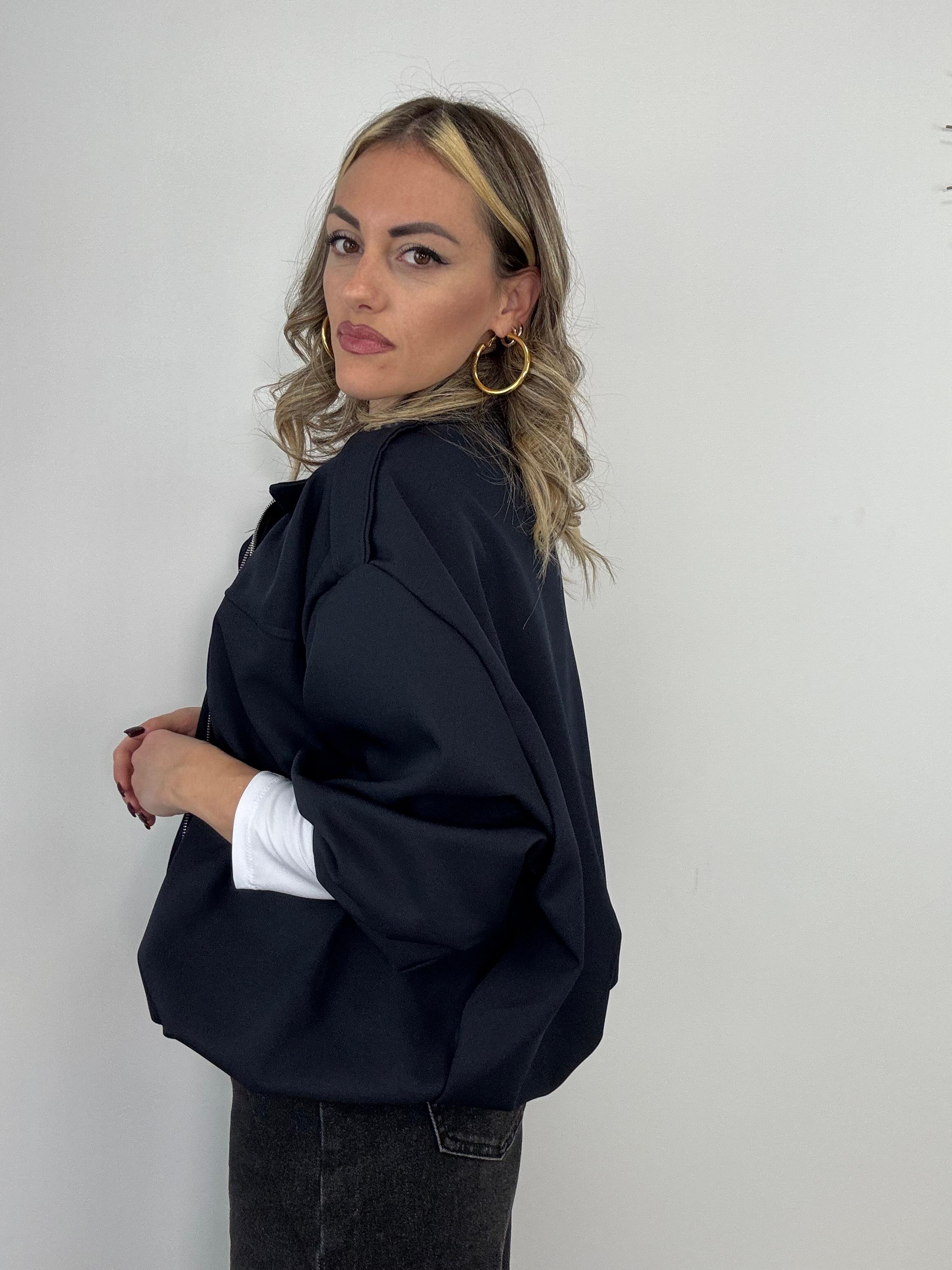 Giubbino Crop M13373 - Blu Notte