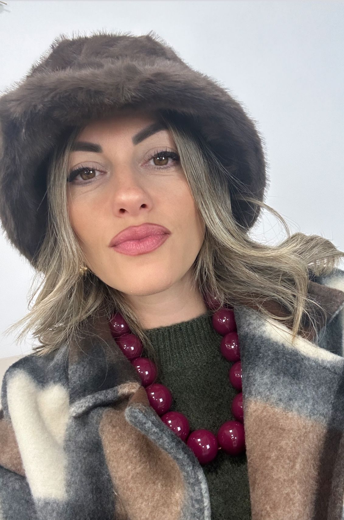 Fischerhut aus Kunstpelz – Braun