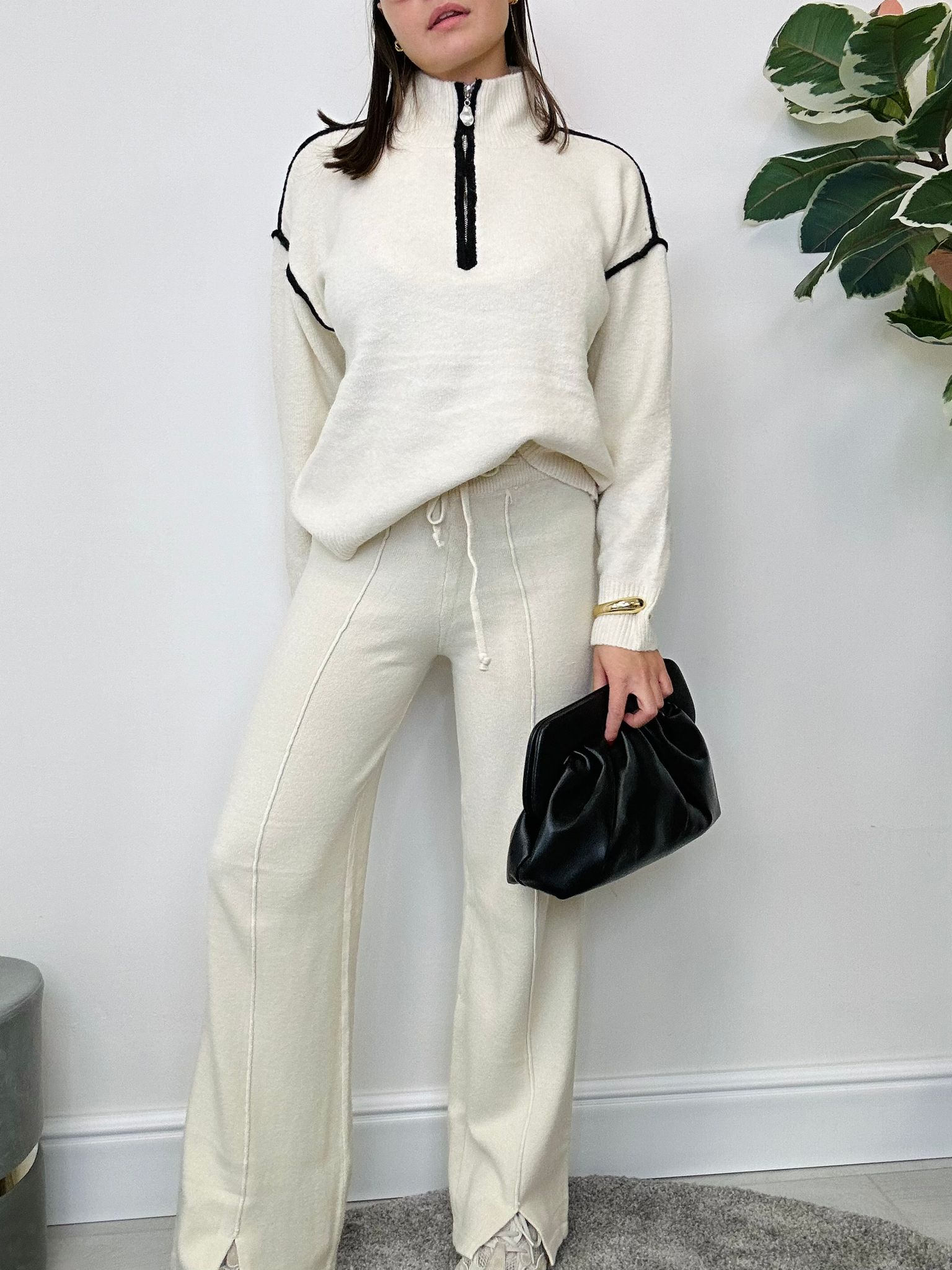 Pantalon en laine - Crème