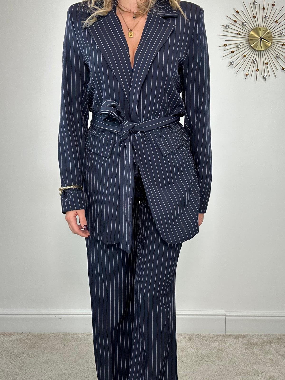 Tailleur Parigi Gessato (Blazer + Pantalone) Blu