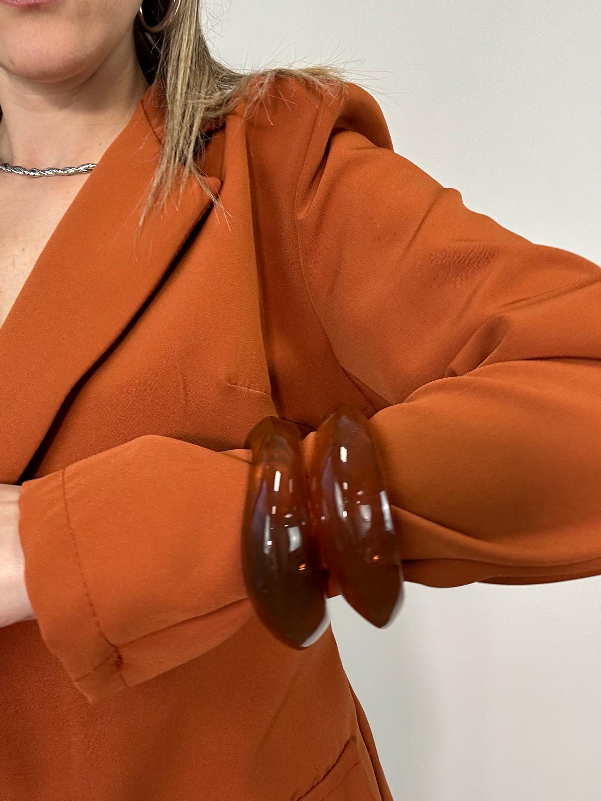 Asymmetrischer Armreif - Hellbraun