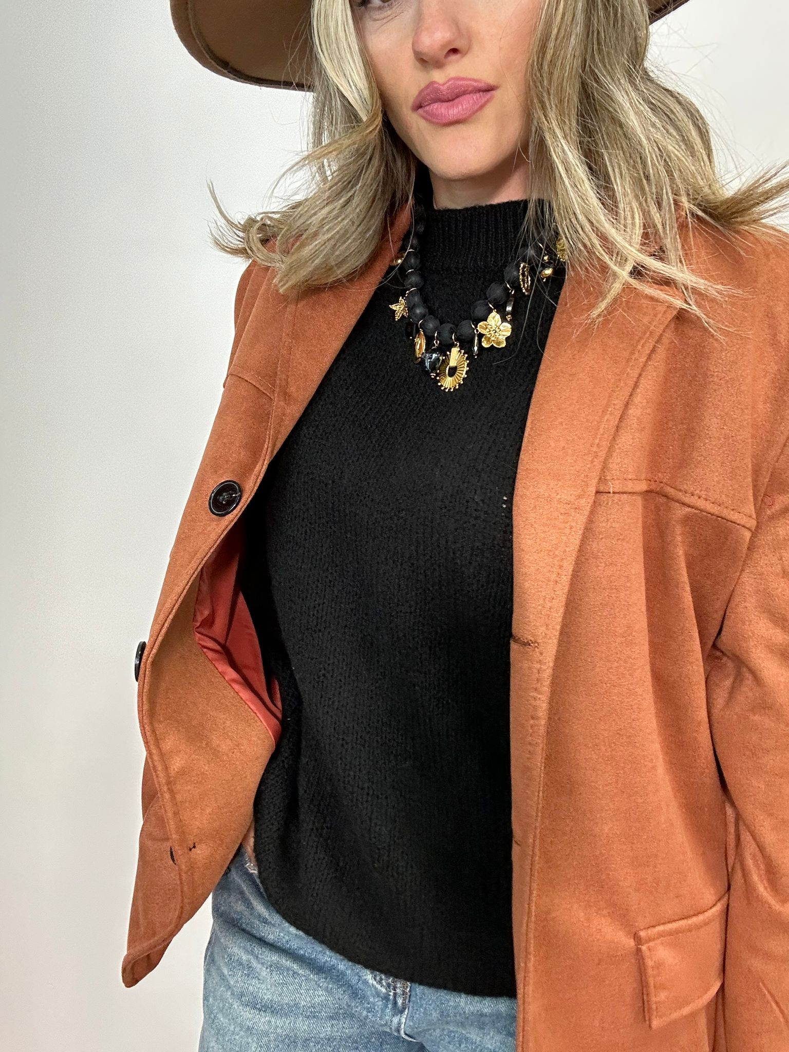 Giacca in Camoscio - Ruggine