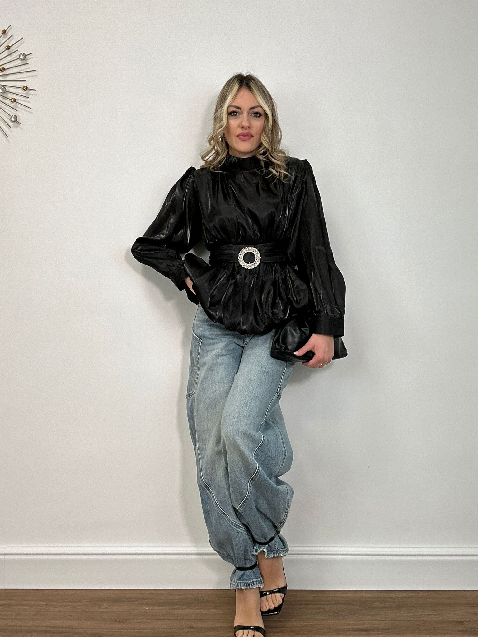 Camicia Satin 56103 - Nero