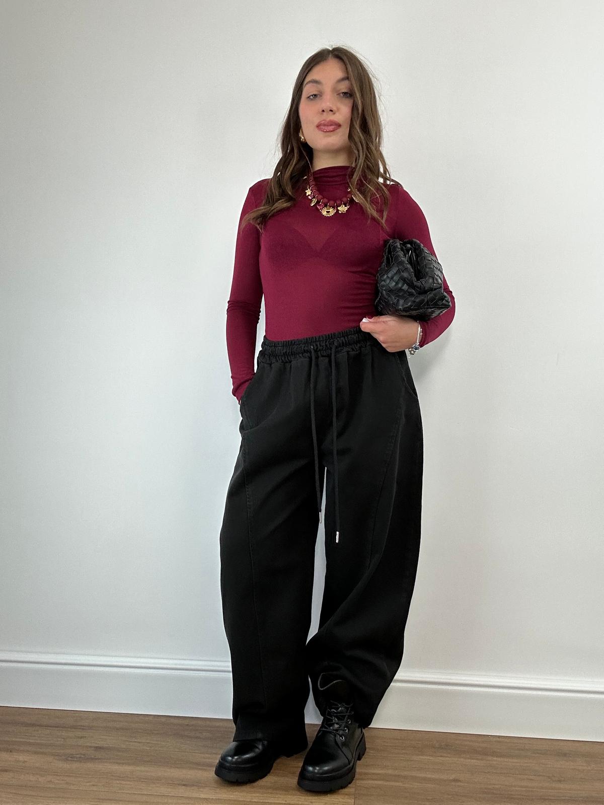 Pantalone in Denim Mar66678 - Nero