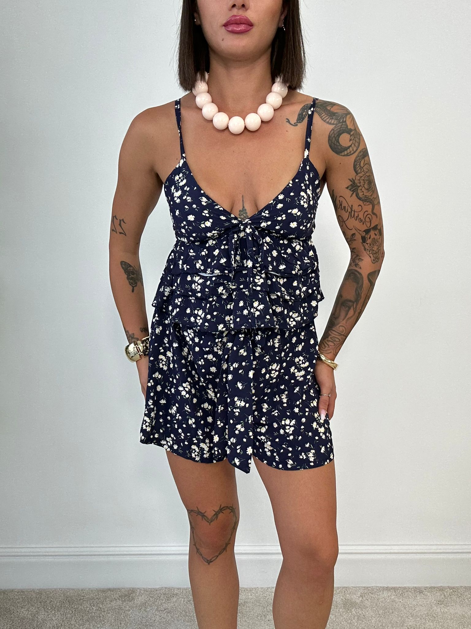 Coordinato Deborah (Top + Pantaloncino) Blu