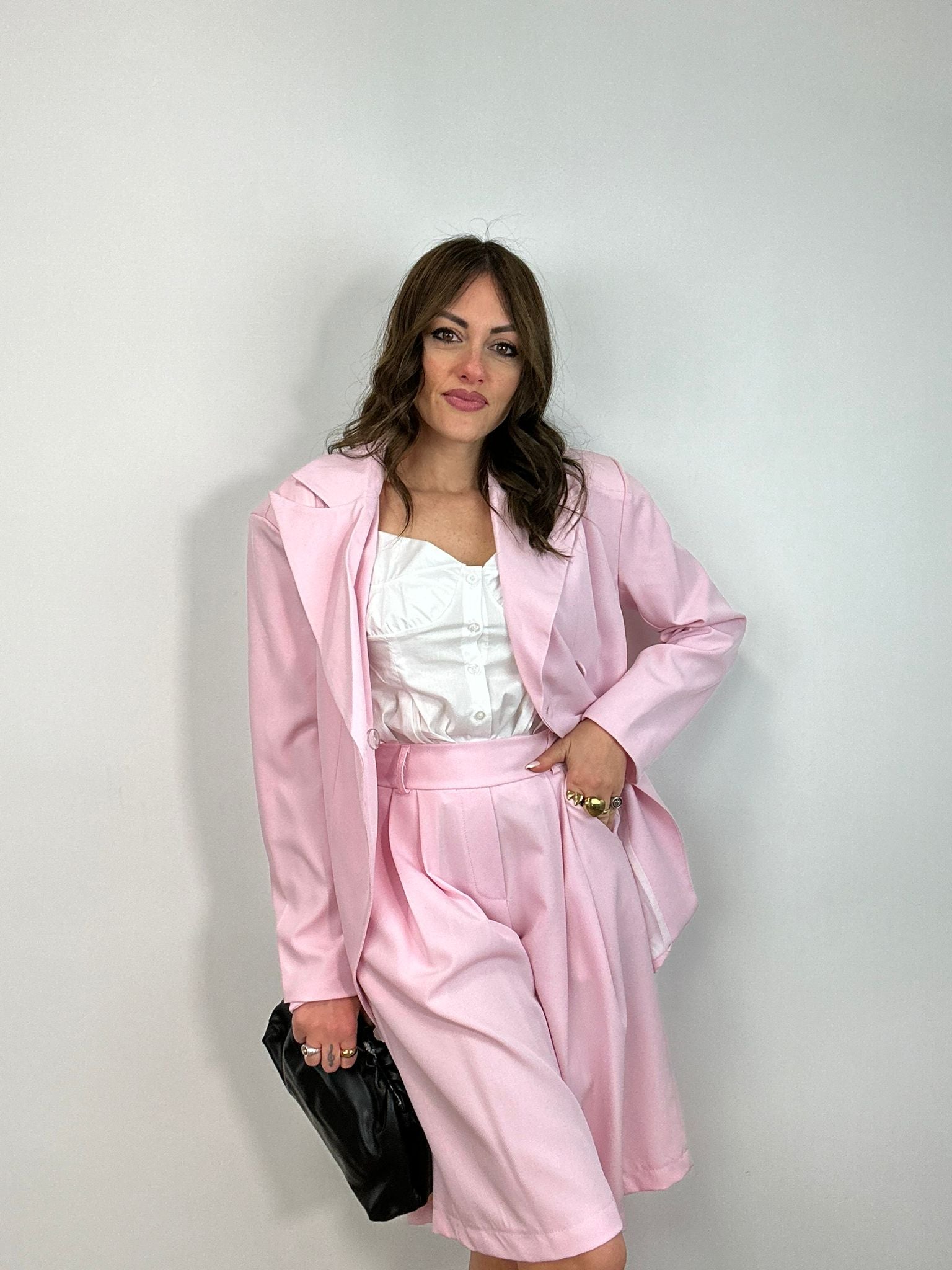 Coordinato L068 ( Bermuda + blazer) Rosa