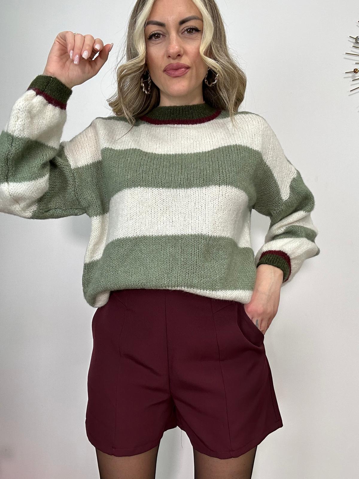 Maglione 3110 - Verde e Bianco