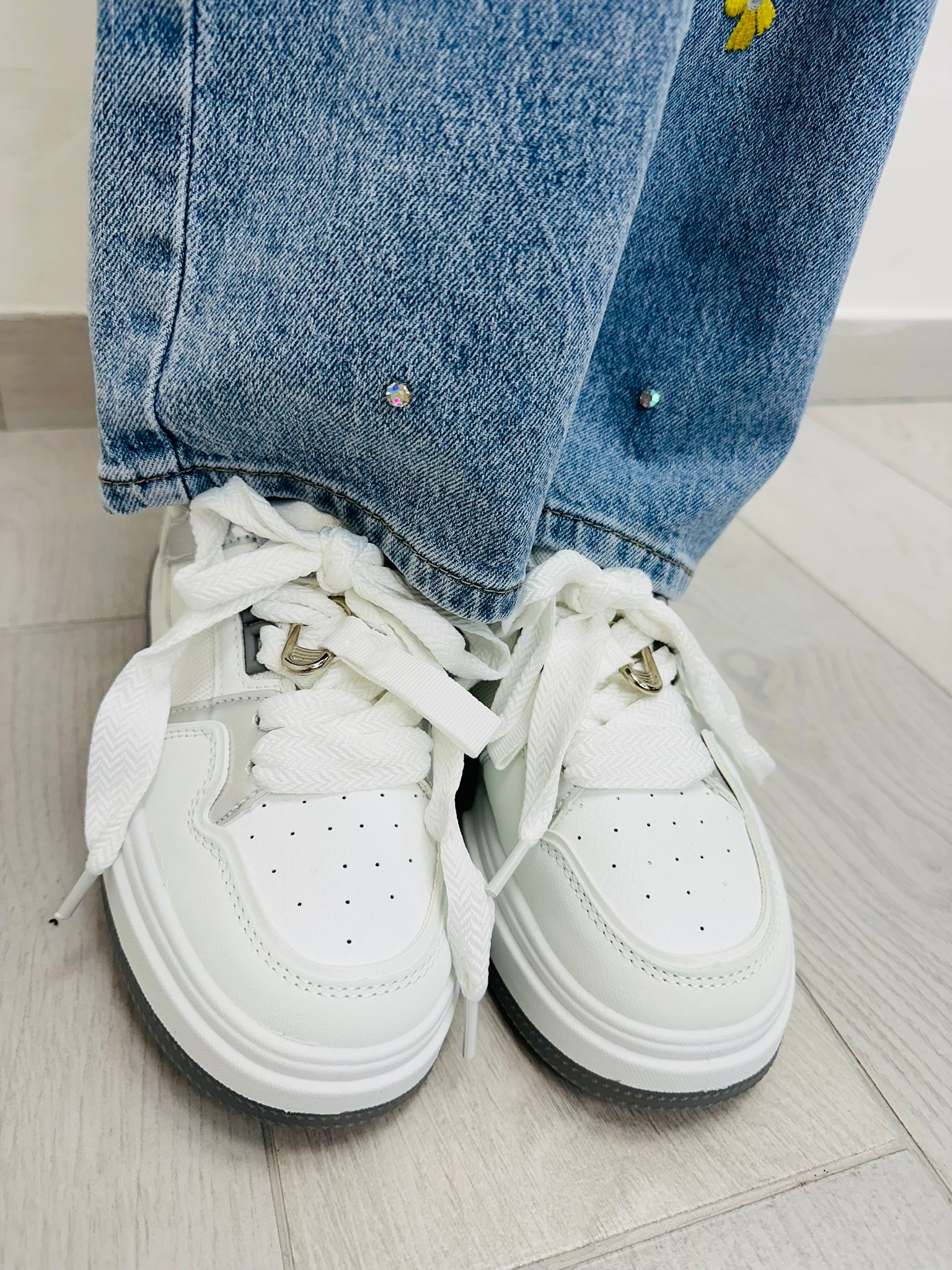 Baskets WH2136 - Blanc et Argent - DISPONIBLE 36-38