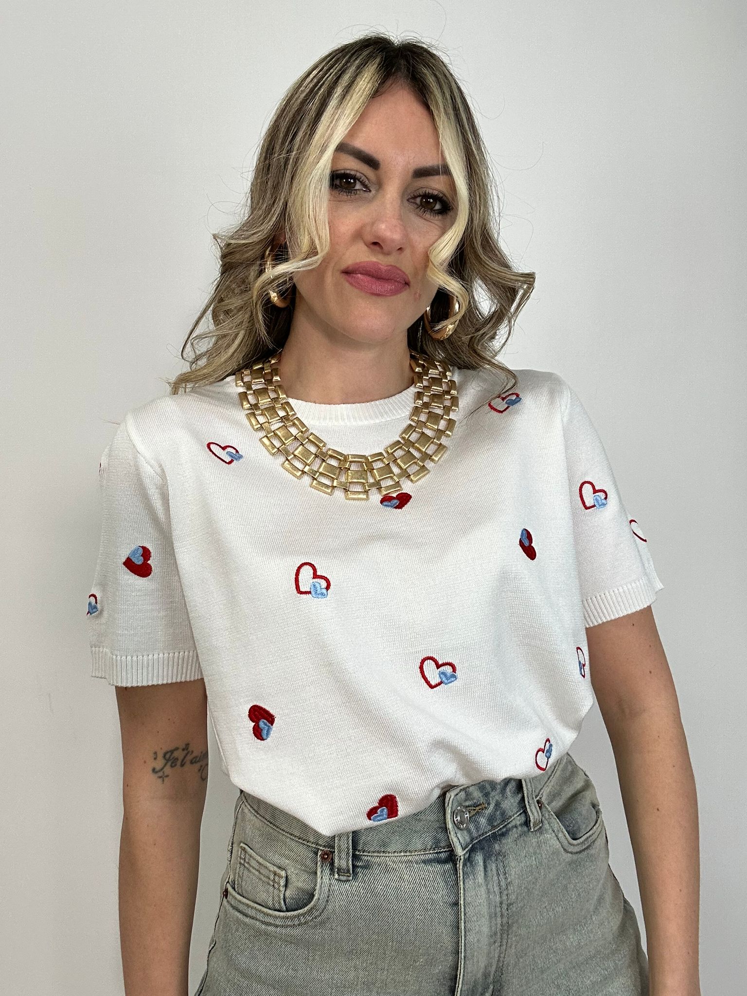 Maglioncino in filo E5358 - Bianco