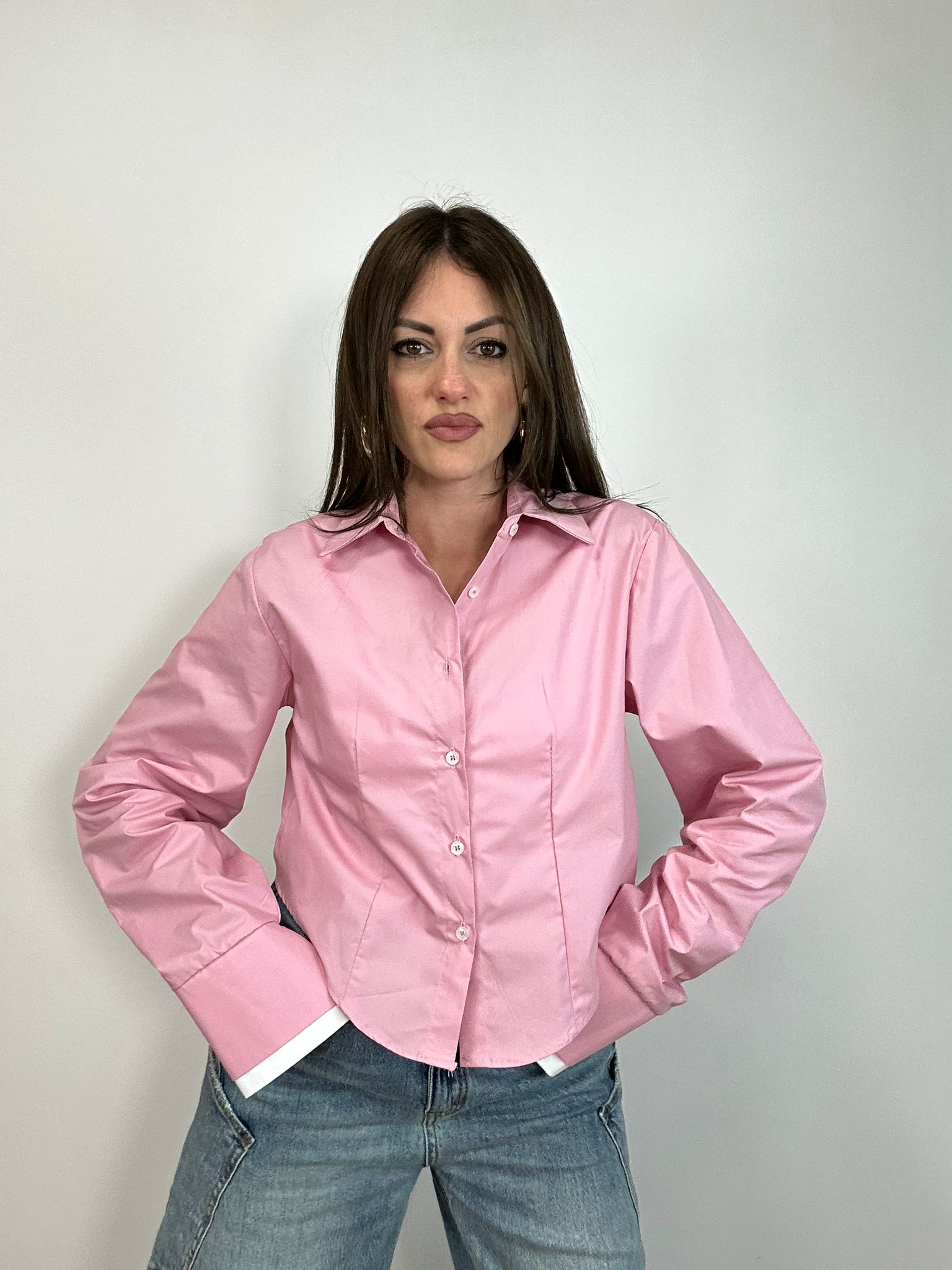 Camicia crop 2601 - Rosa