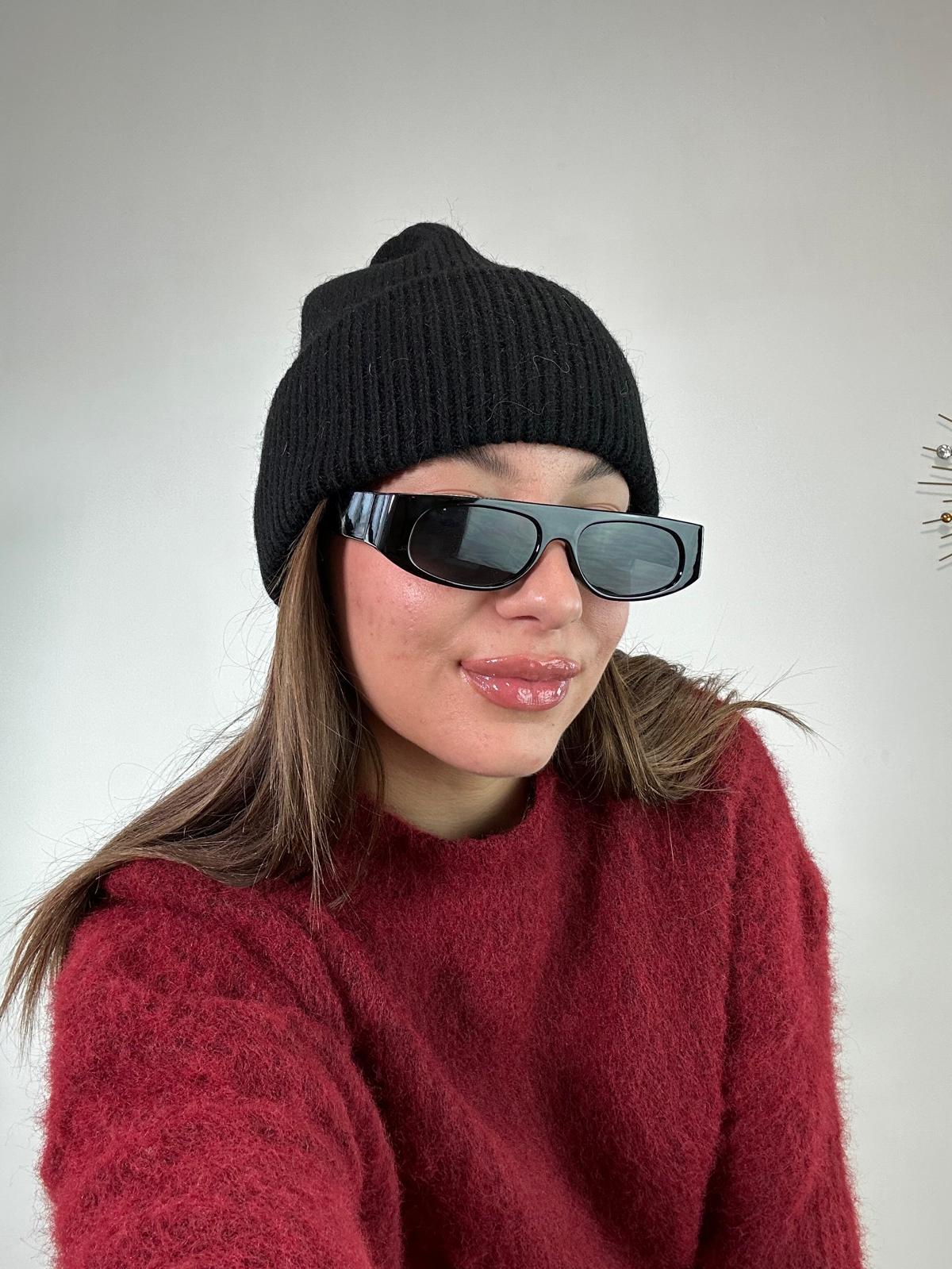 Cappello a costine - Nero