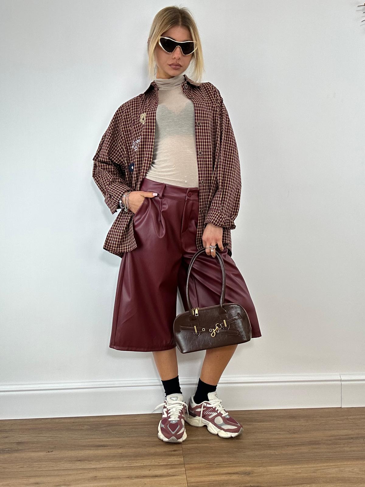 Bermuda in ecopelle 18197 - Bordeaux