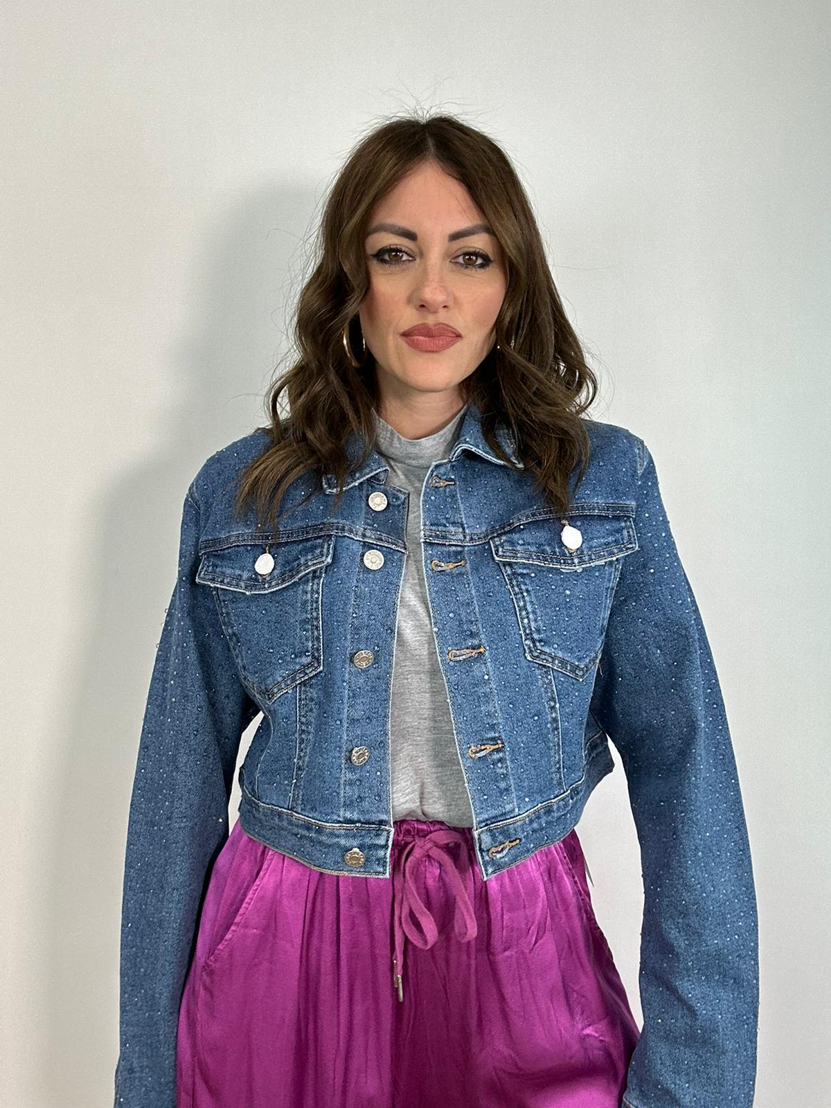 Giacca Crop MI24186 - Lavaggio Chiaro