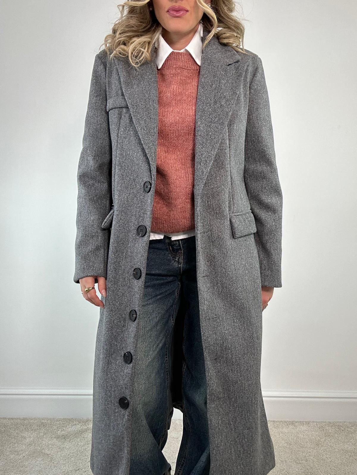 Cappotto lungo 88802 - Grigio