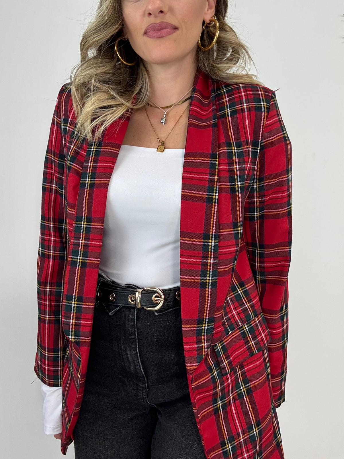 Blazer 30868 scozzese - Rosso
