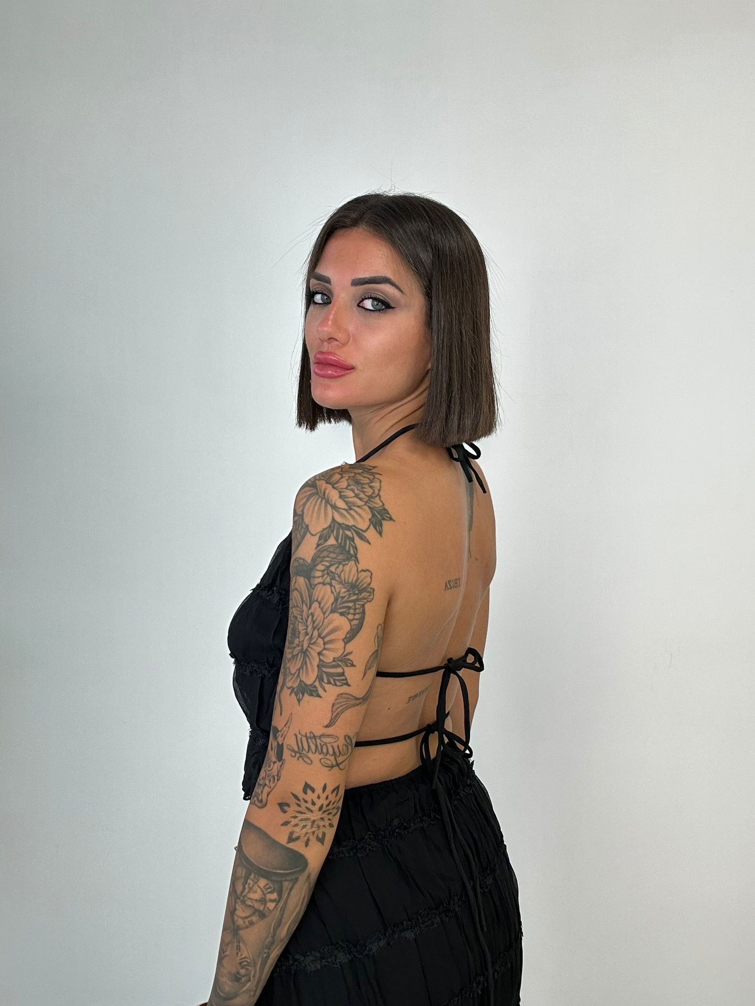 Coordinato Smeralda (Top + Gonna) Nero