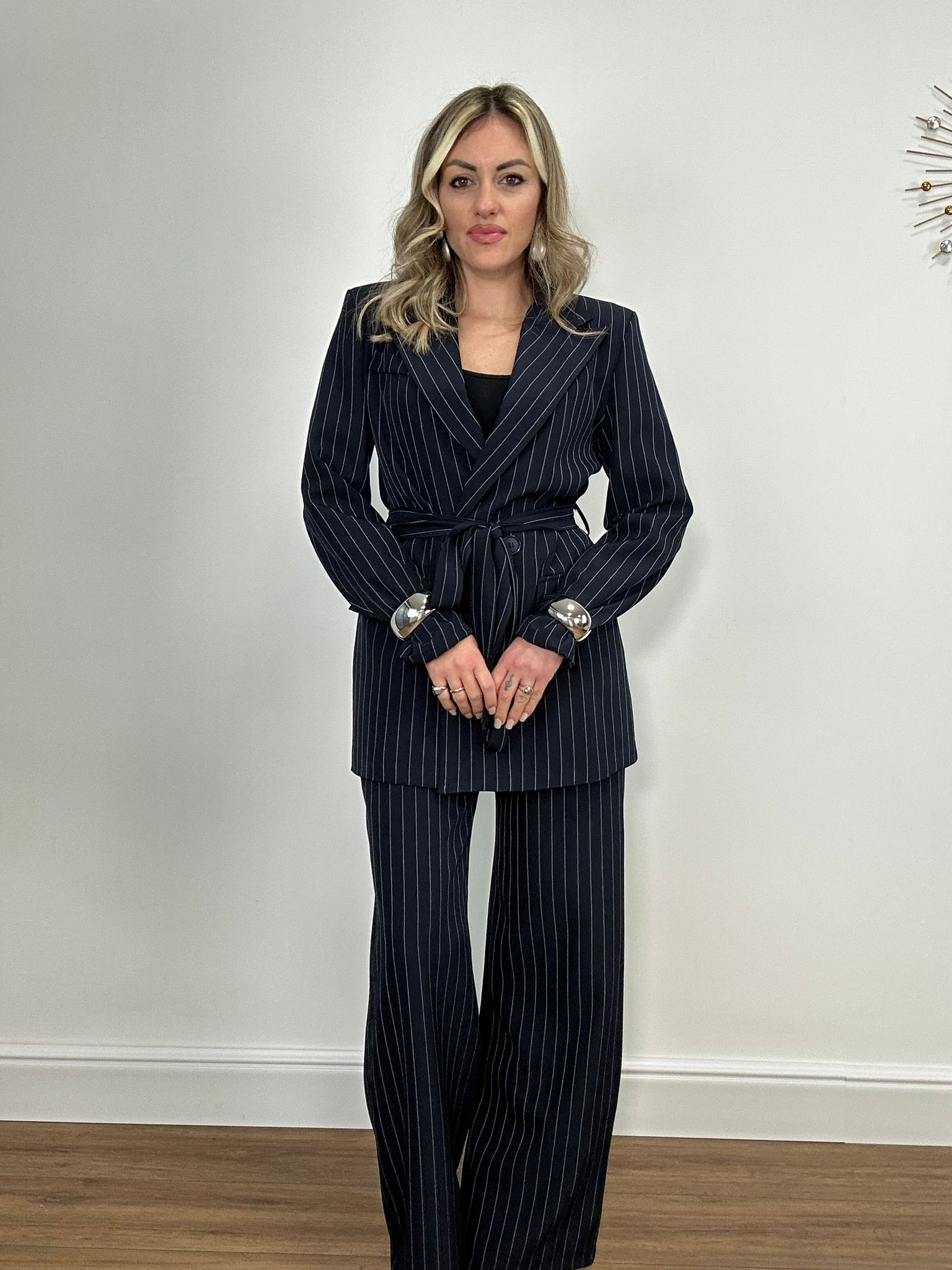 Tailleur Gessato 63775 (Blazer + Pantalone) Blu