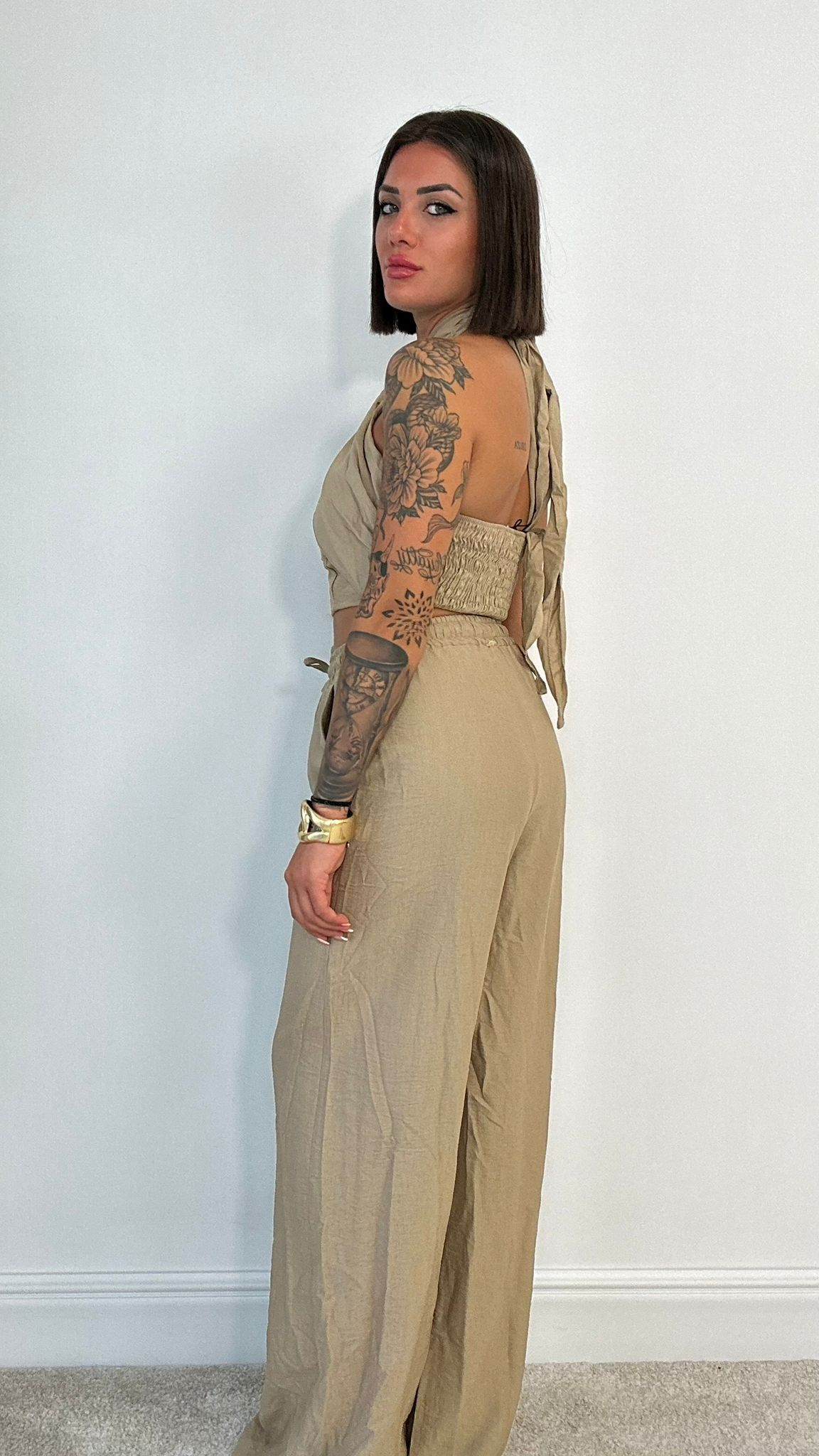 Coordinato Tenerife (Top + Pantalone) Beige