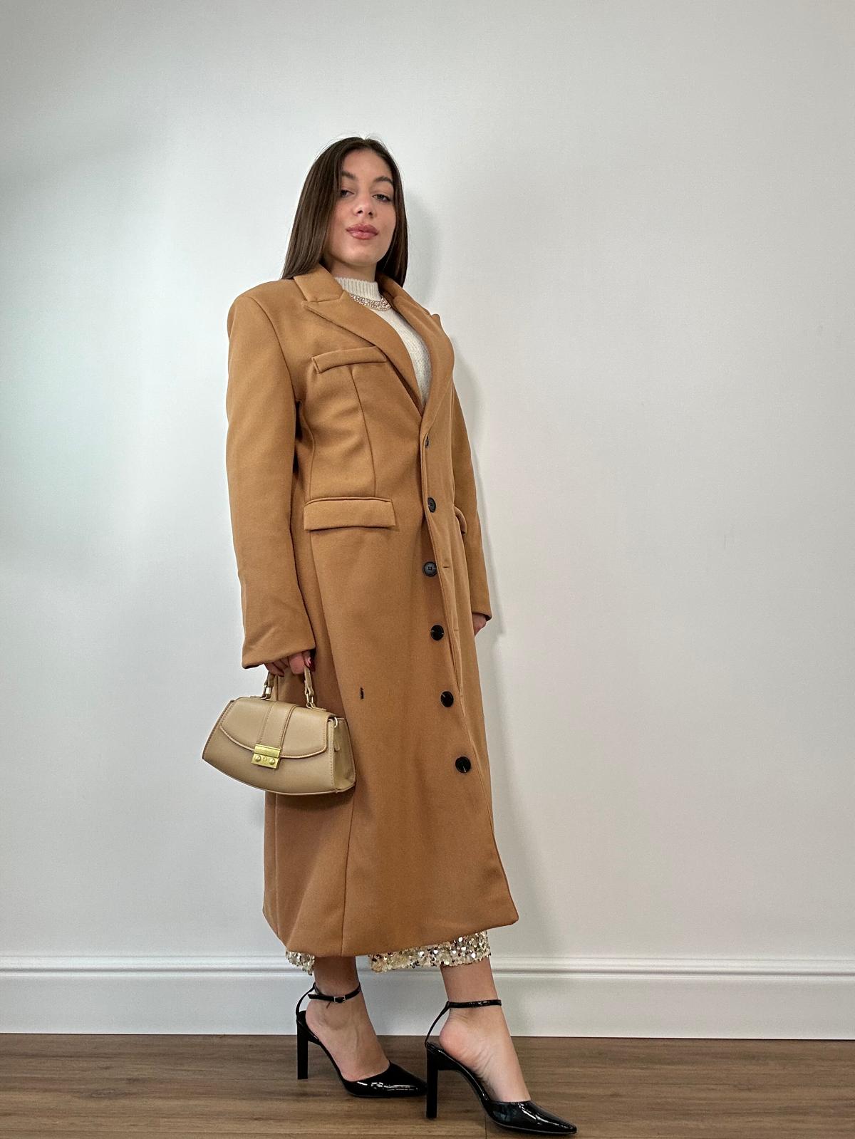 Cappotto lungo 88802 - Camel