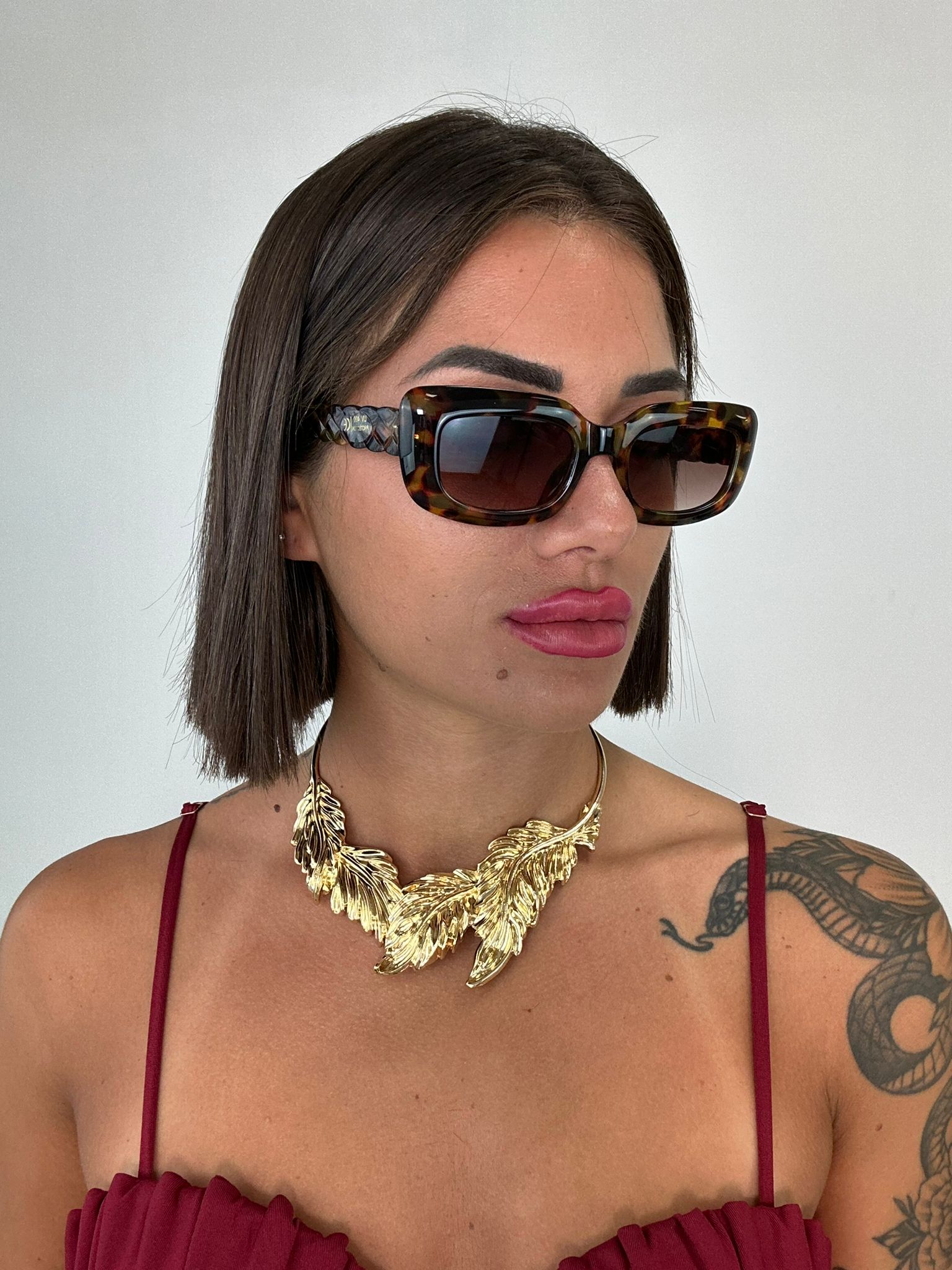 Occhiali da sole forma rettangolare - Animalier