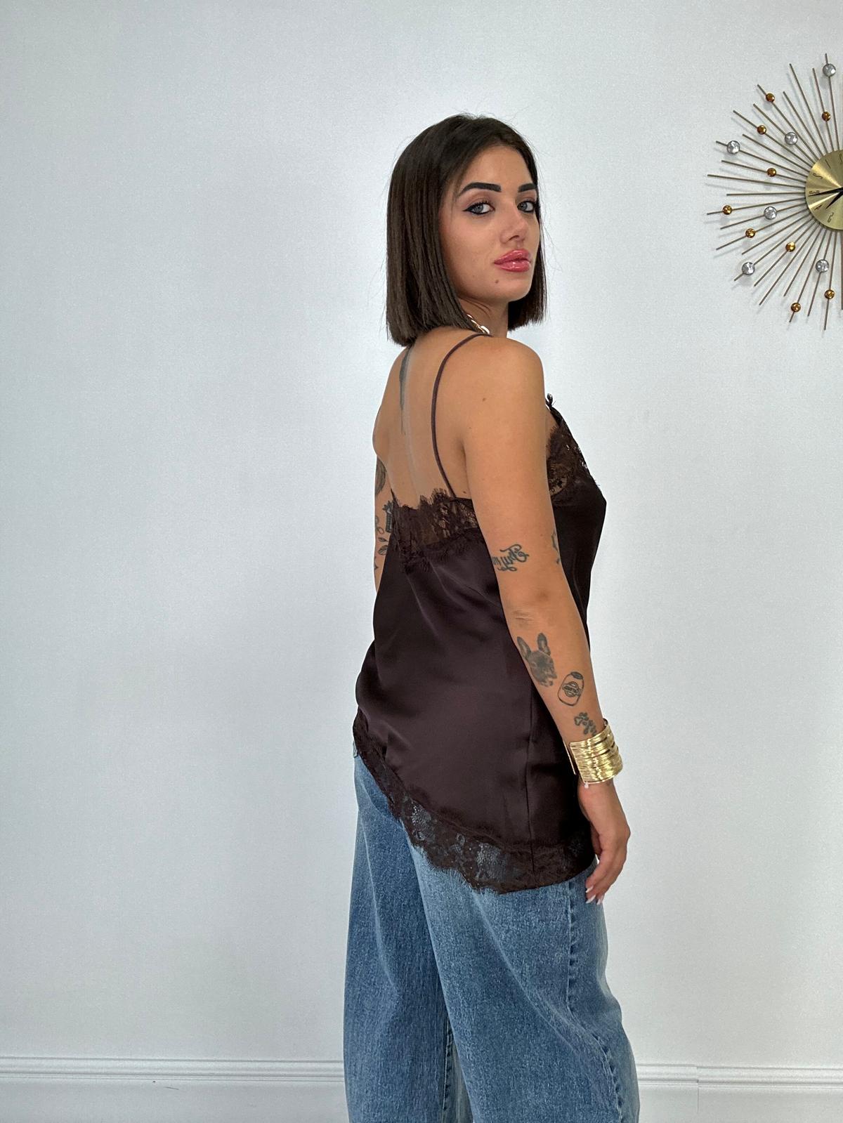 Top a Canotta 7805 - Marrone