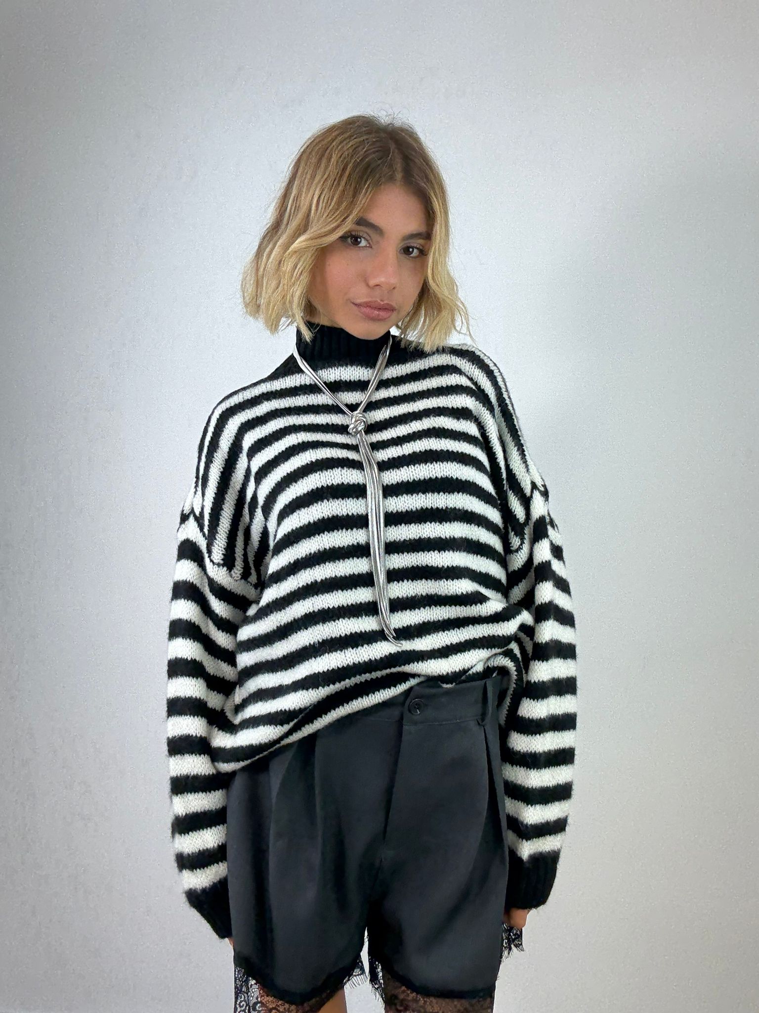 Maglione 3314 - Bianco e Nero