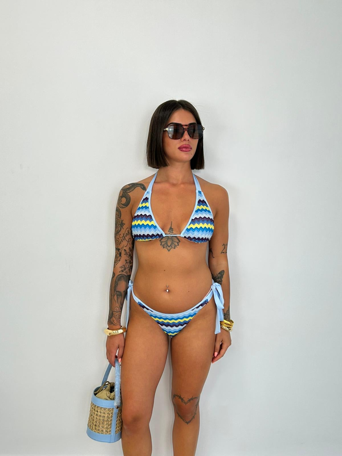 Costume due pezzi - Azzurro