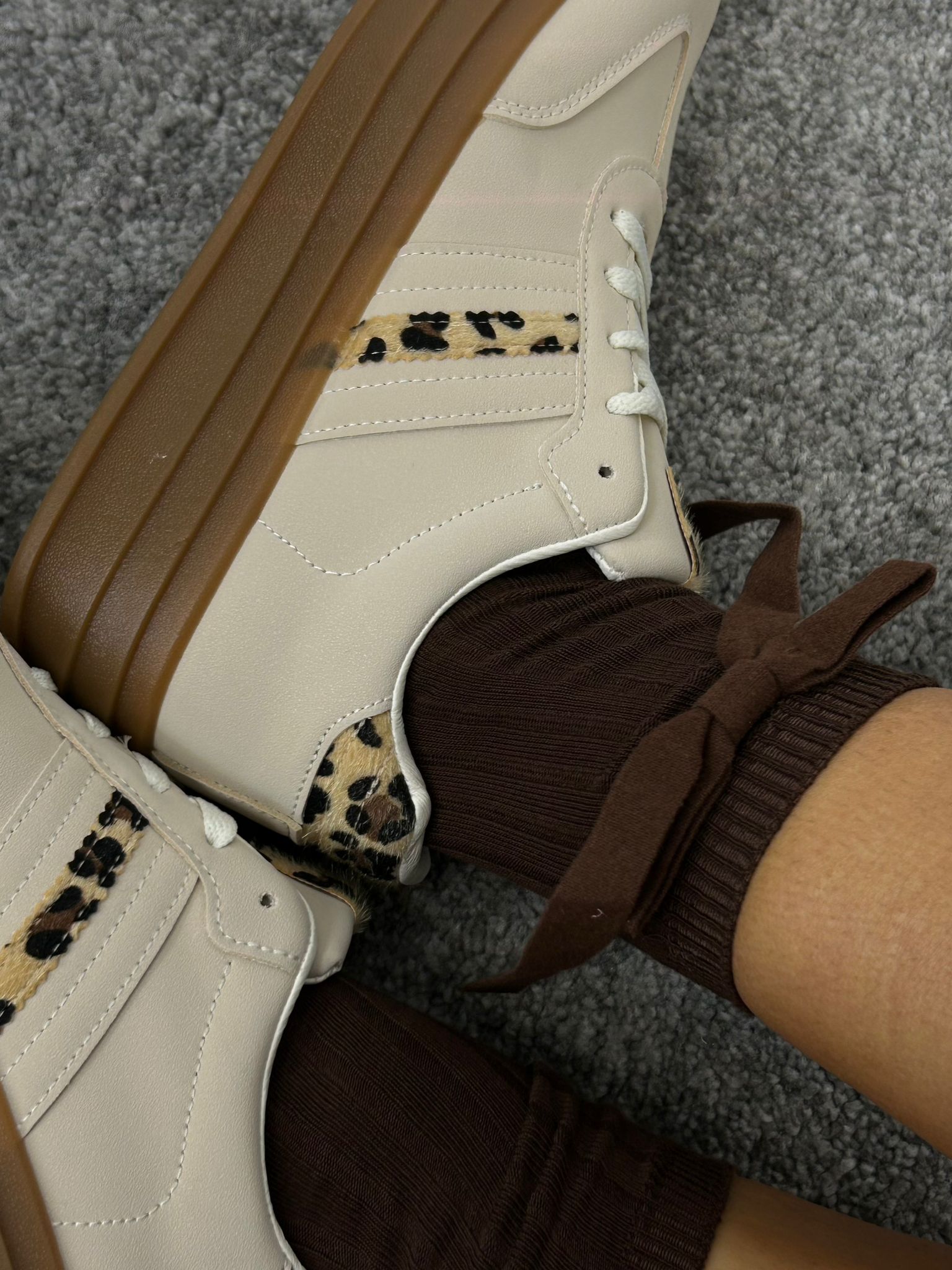 Chaussettes avec noeud - Marron